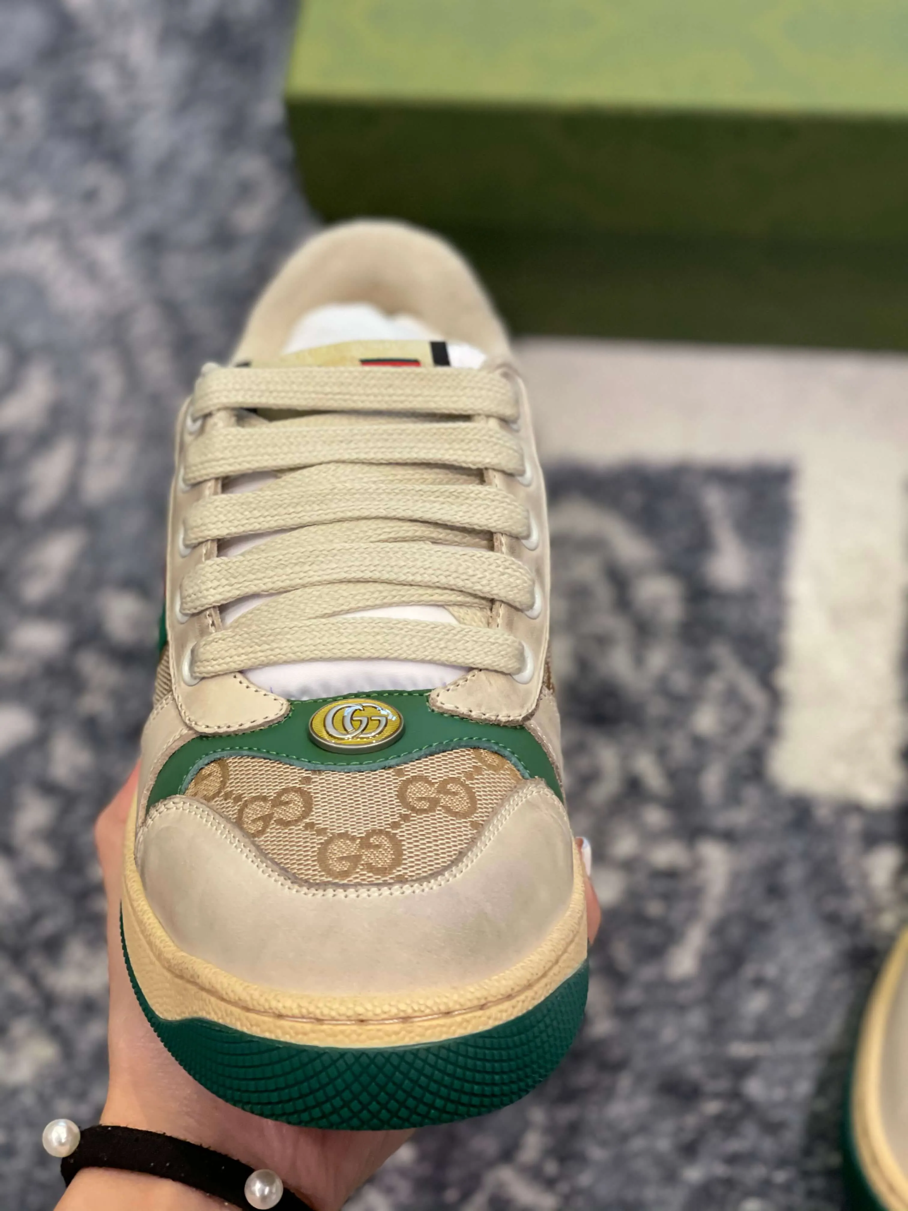 Gucci ‘Screener Trainer’ platform Beige Sneakers