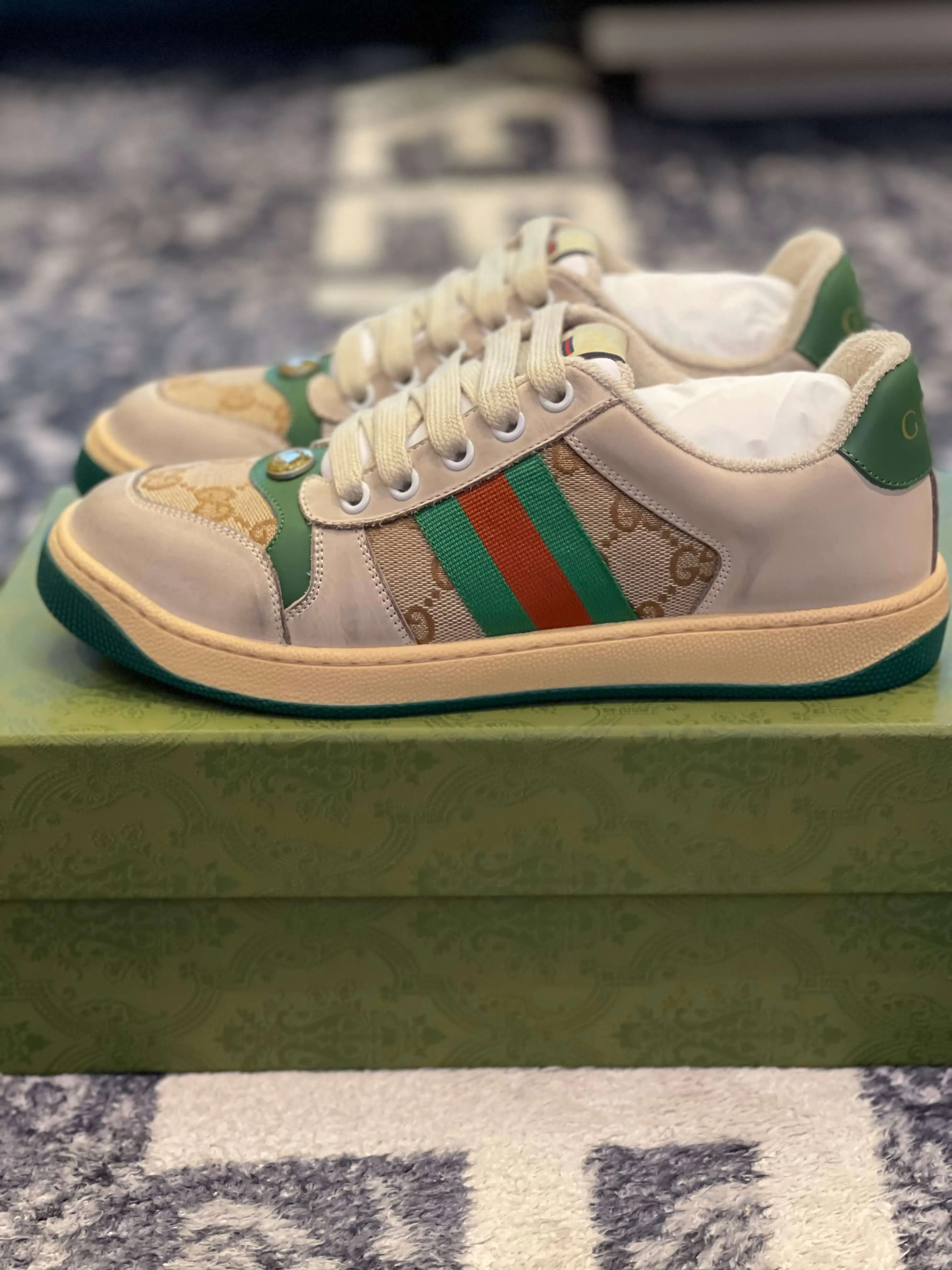 Gucci ‘Screener Trainer’ platform Beige Sneakers