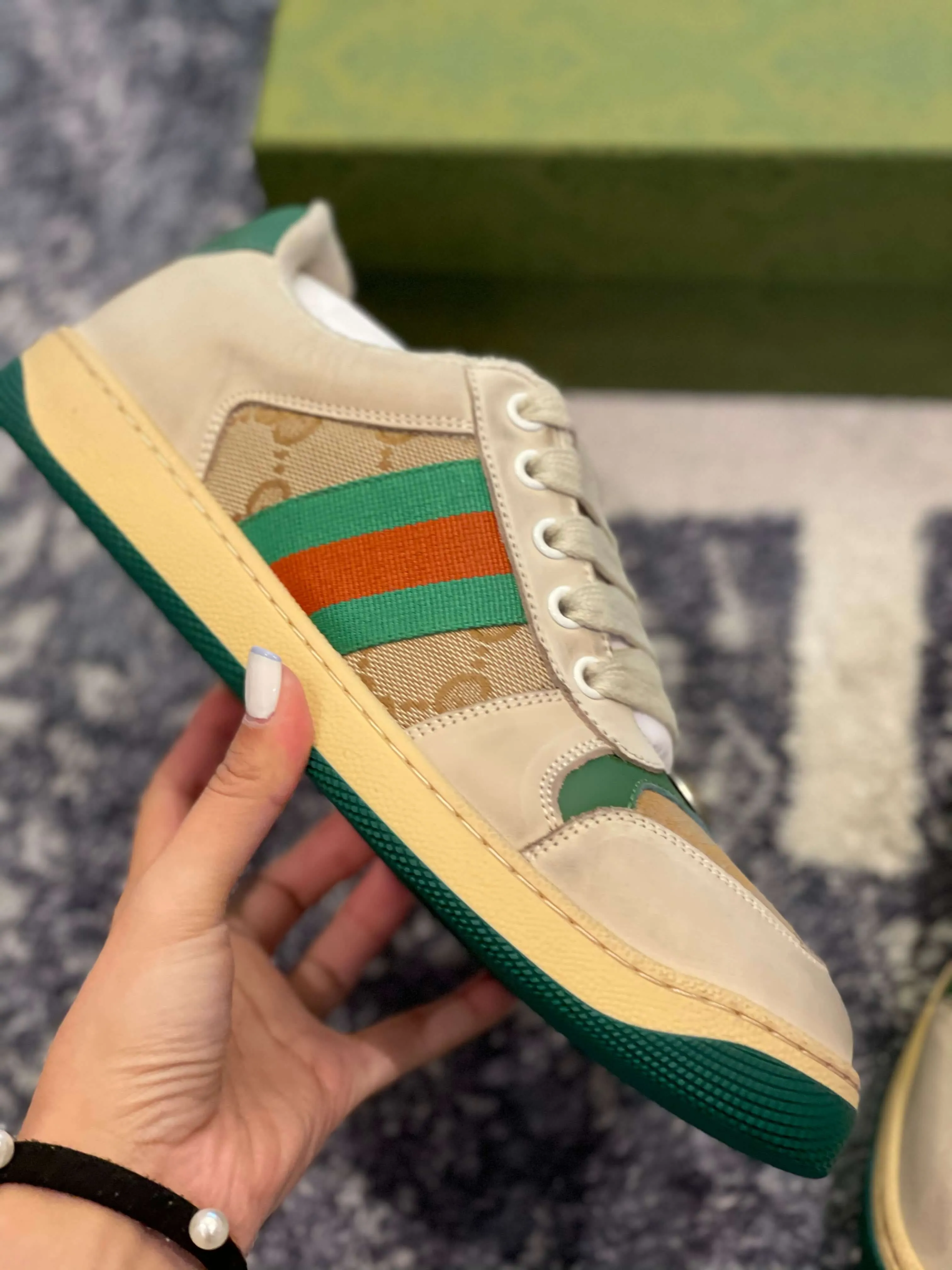 Gucci ‘Screener Trainer’ platform Beige Sneakers