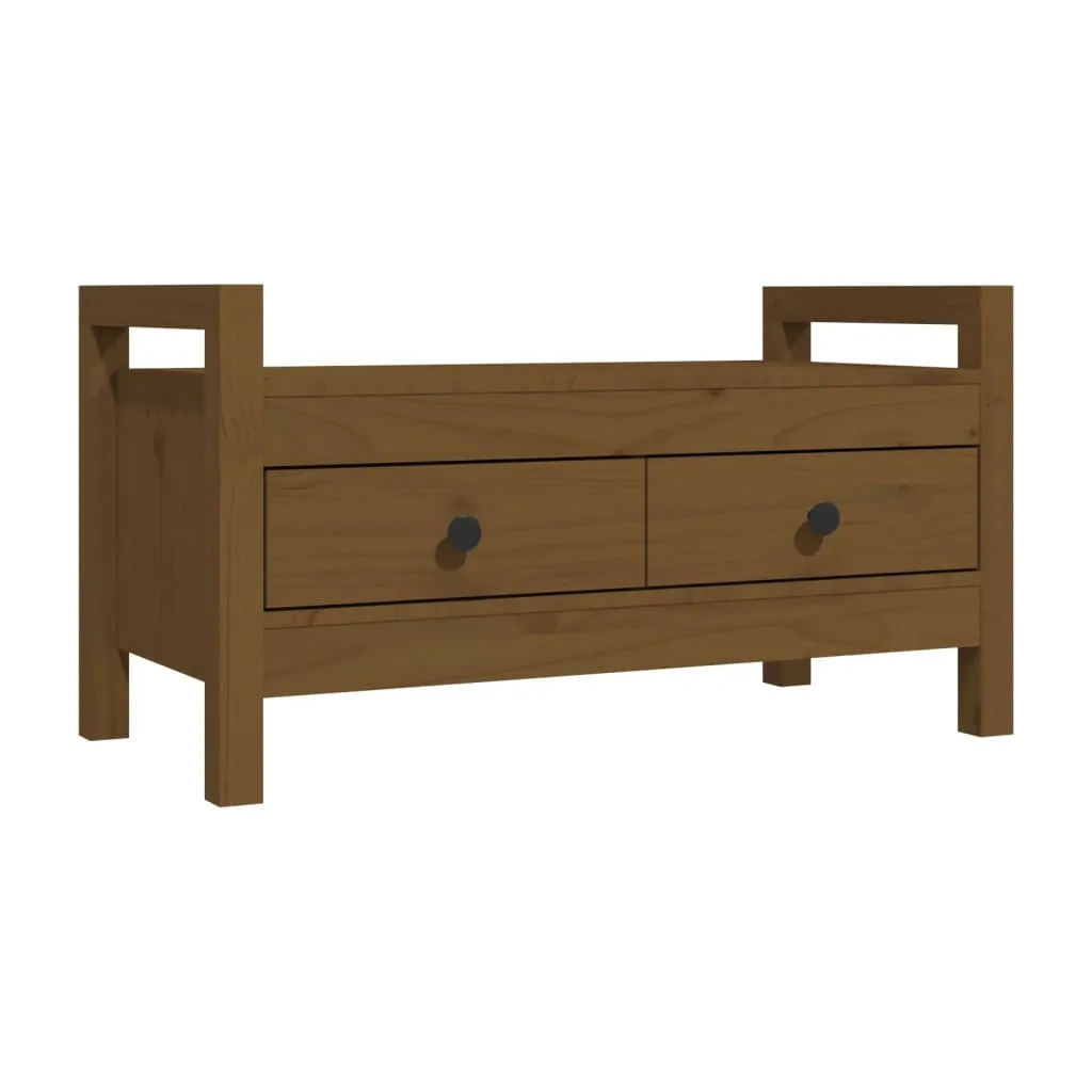 Hall Bench Honey Brown 80x40x43 cm Solid Wood Pine