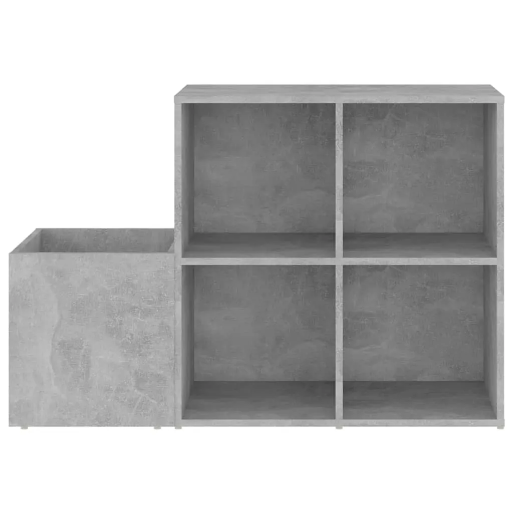 Hall Shoe Cabinet Concrete Grey 105x35.5x70 cm Engineered Wood