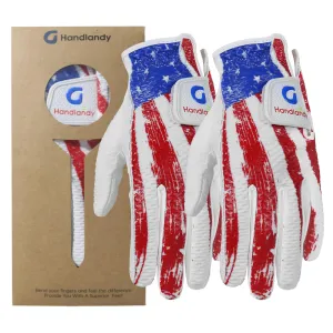 HANDLANDY Golf Gloves for Kids Boys and Girls, 2-Pack Both Left Hand, Breathable Comfort Gloves Gift for Youth Toddler Junior 799L*2