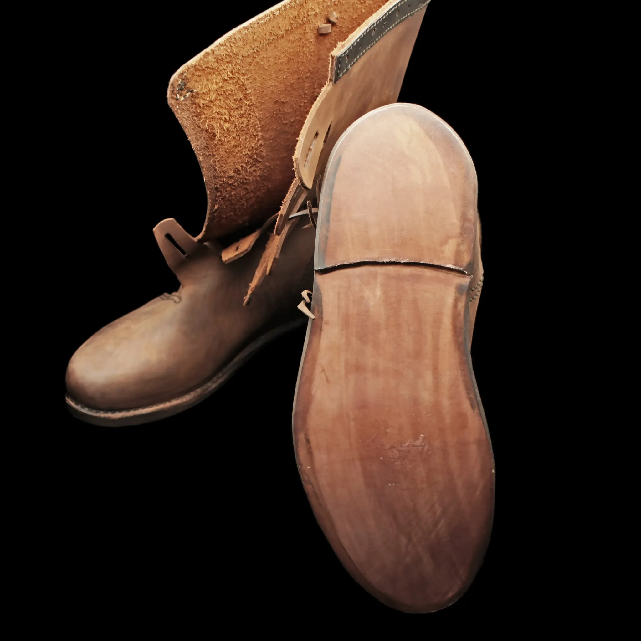 Handmade Medieval Boots with Rounded Toe