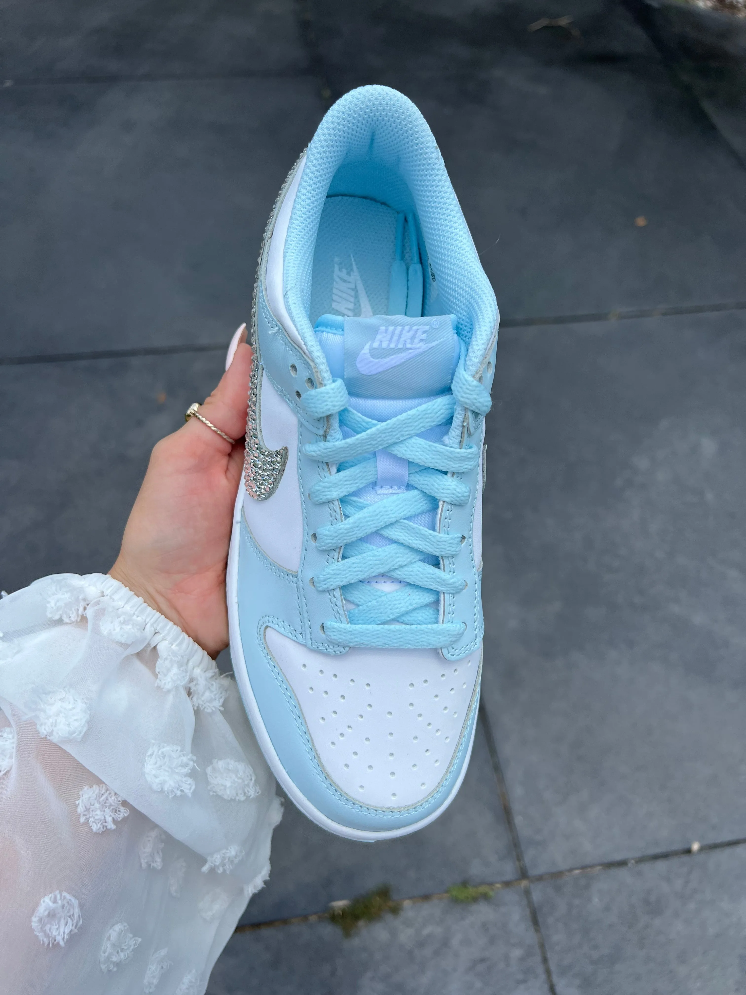 Ice Blue Swarovski Women’s Nike Dunk Shoes