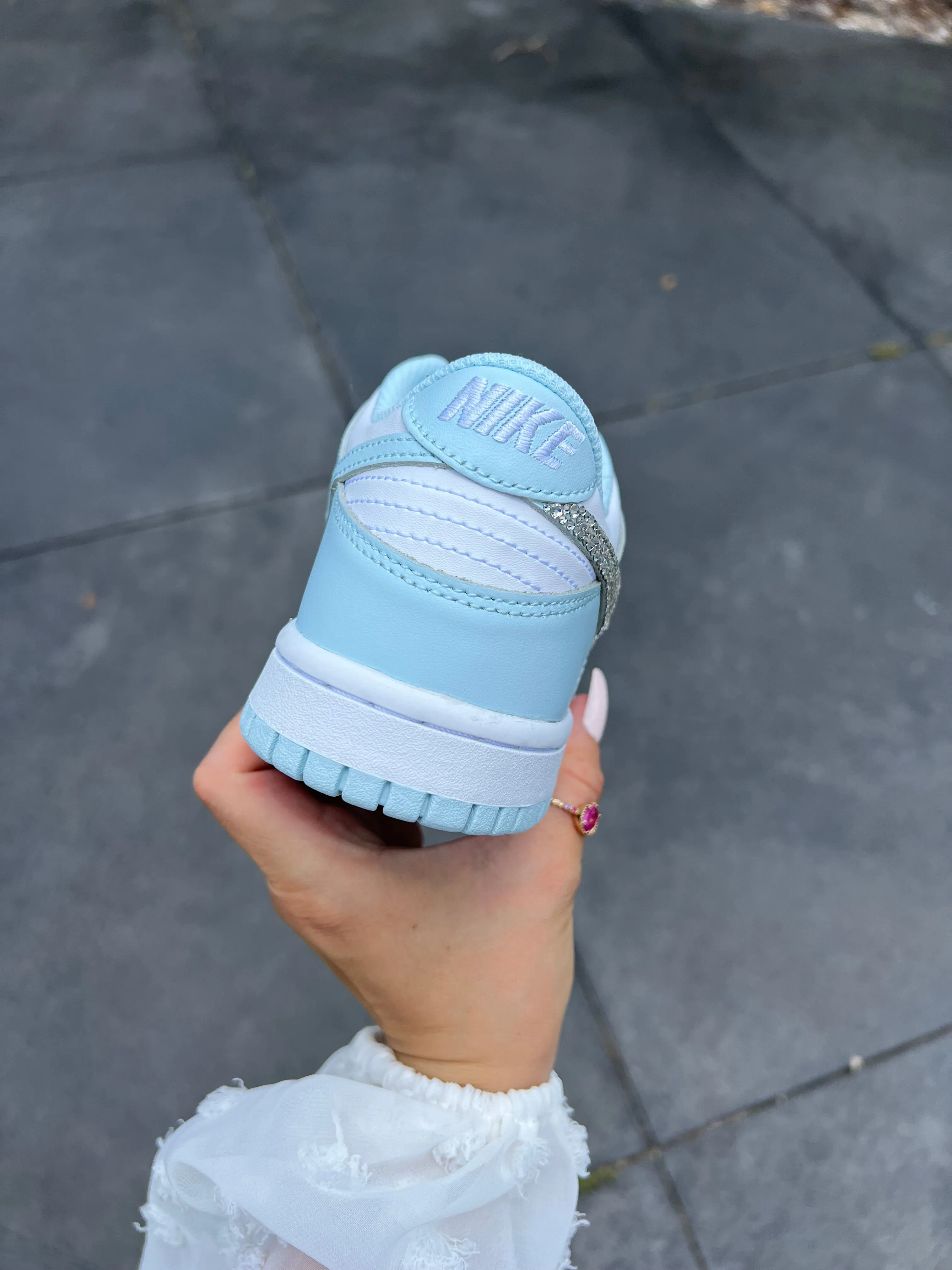 Ice Blue Swarovski Women’s Nike Dunk Shoes