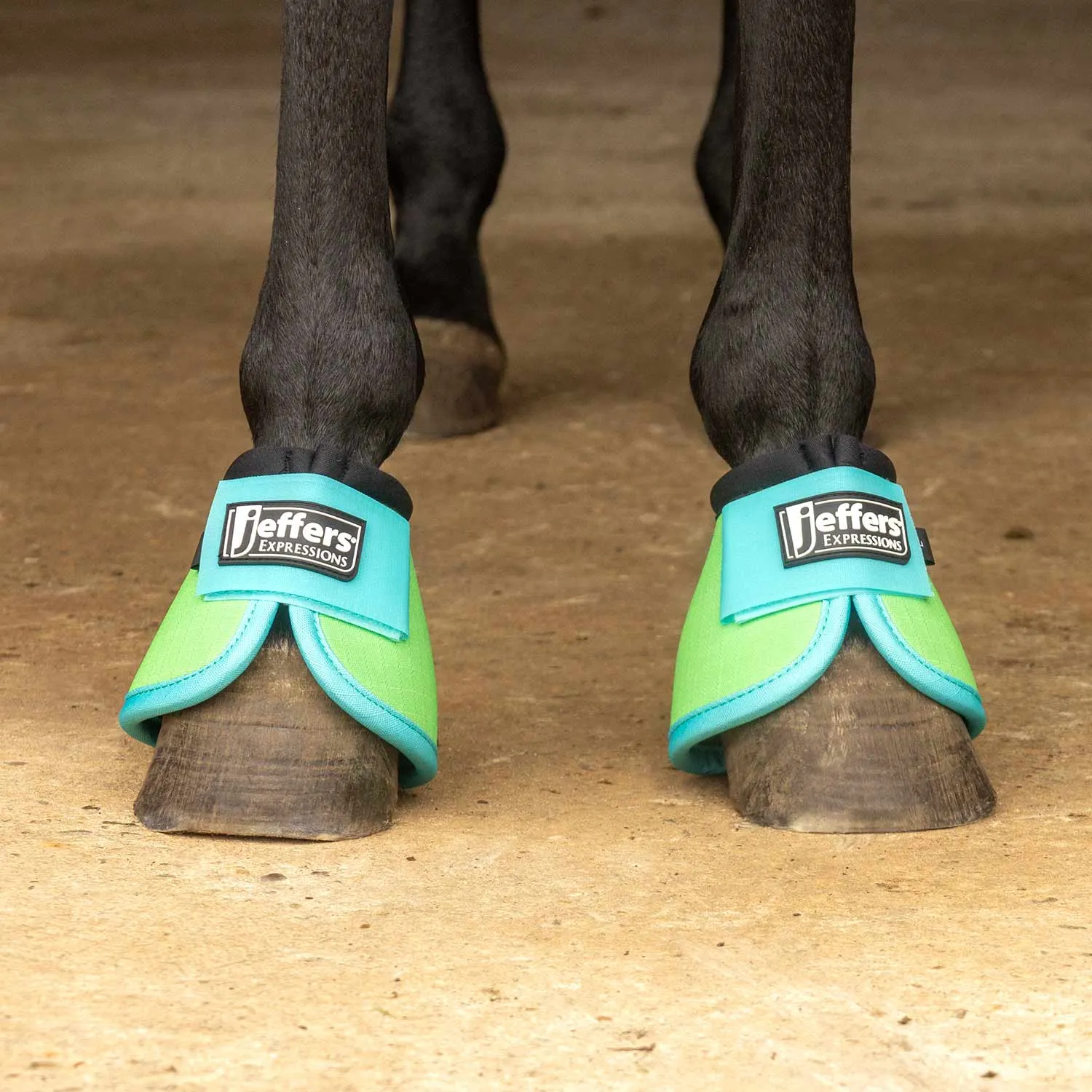 Jeffers Protective Neon Bell Boots for Horses