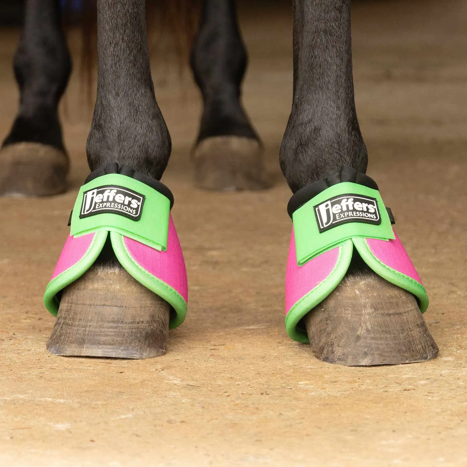 Jeffers Protective Neon Bell Boots for Horses