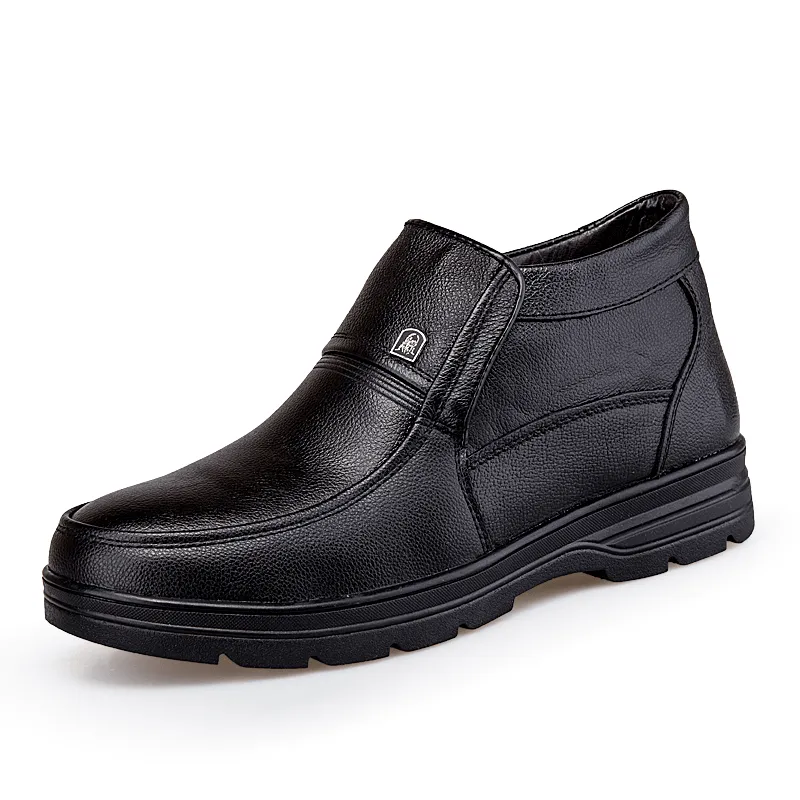 kkboxly kkboxly Men Comfy Waterproof Non Slip Warm Soft Business Casual Ankle Boots