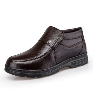 kkboxly kkboxly Men Comfy Waterproof Non Slip Warm Soft Business Casual Ankle Boots