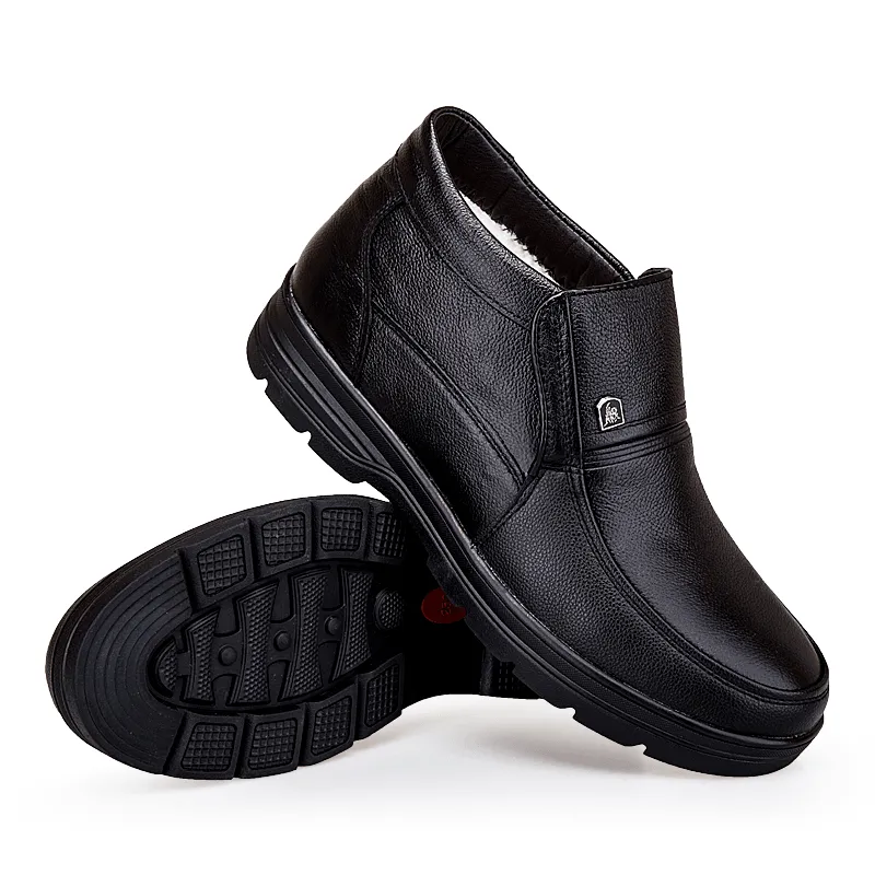 kkboxly kkboxly Men Comfy Waterproof Non Slip Warm Soft Business Casual Ankle Boots