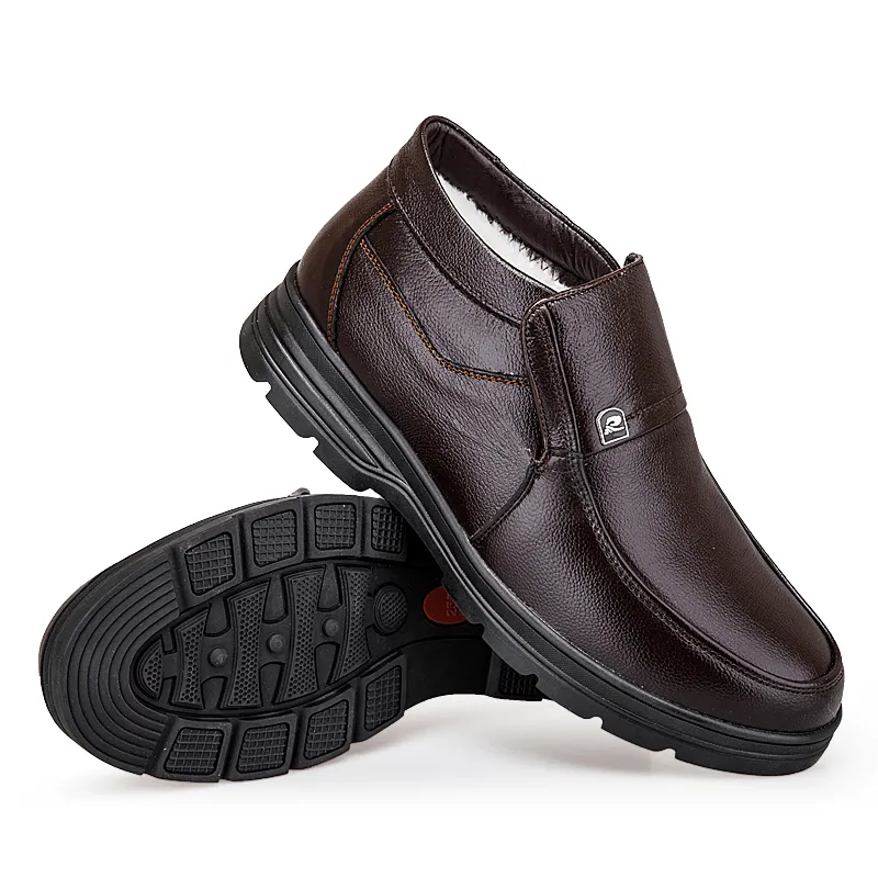 kkboxly kkboxly Men Comfy Waterproof Non Slip Warm Soft Business Casual Ankle Boots