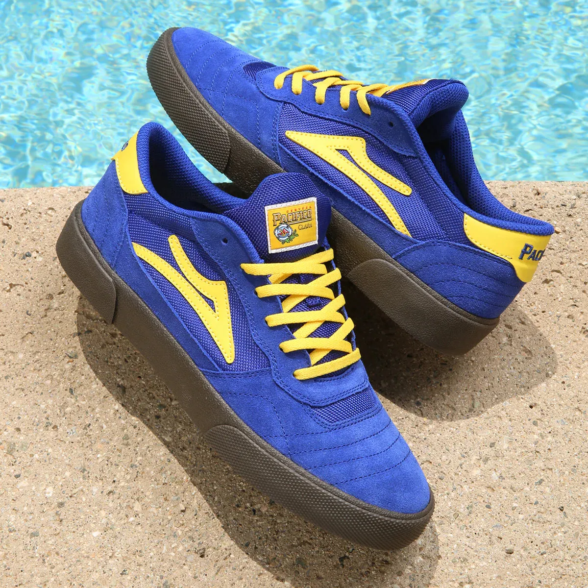 Lakai Shoes Cambridge SMU - Blue/Yellow Suede