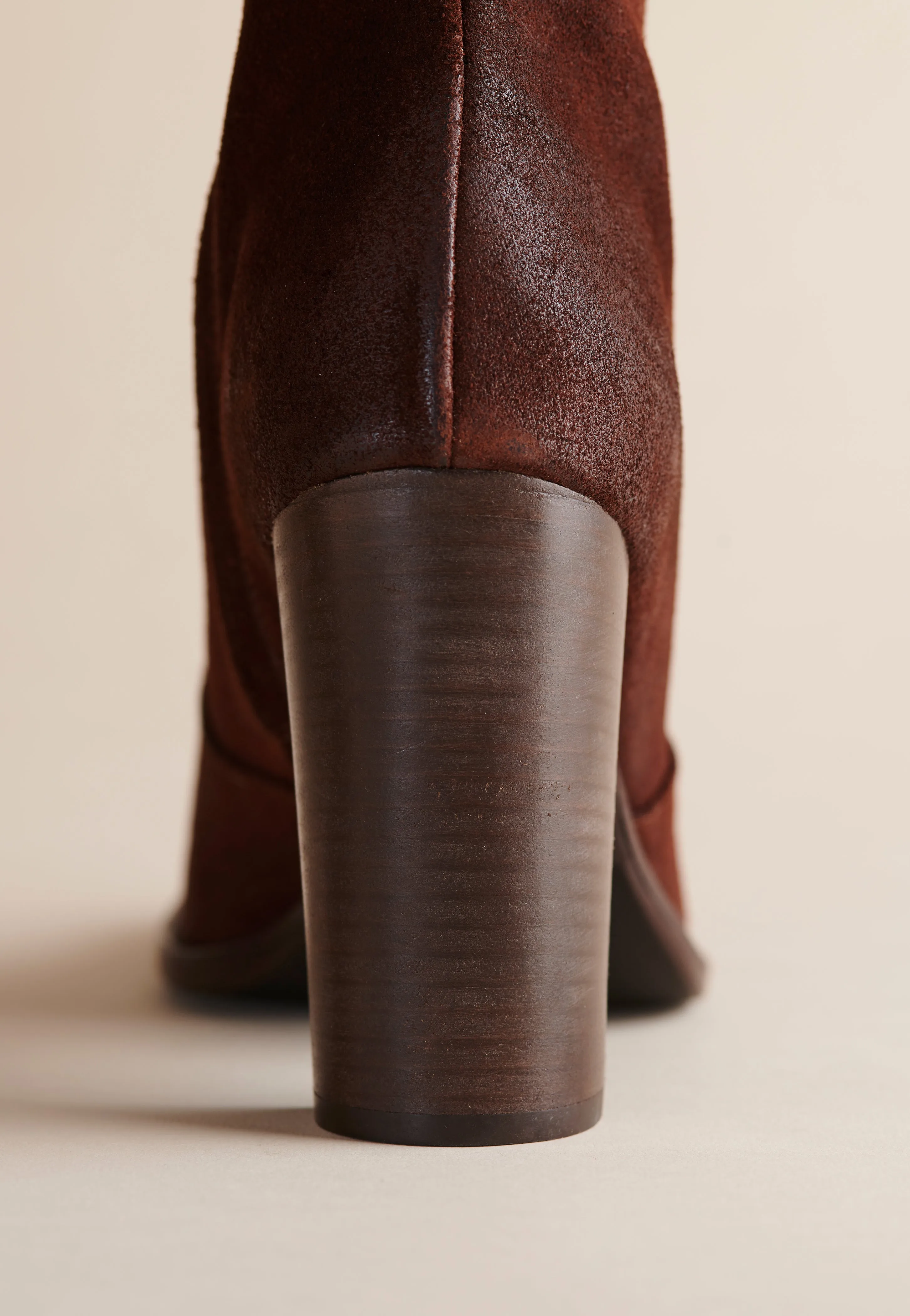 Lauryn Boot in Washed Brown Suede