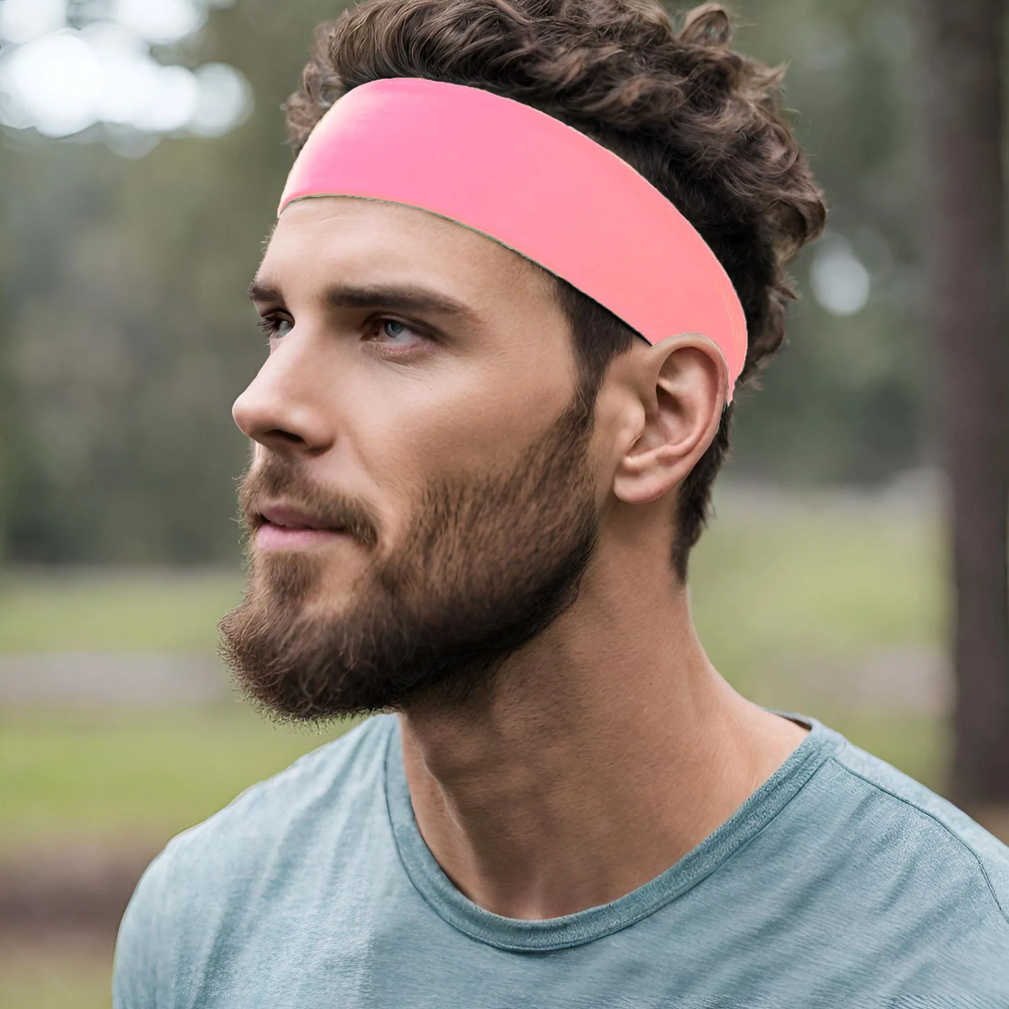 Light Pink Cotton Headbands - 12 Pack