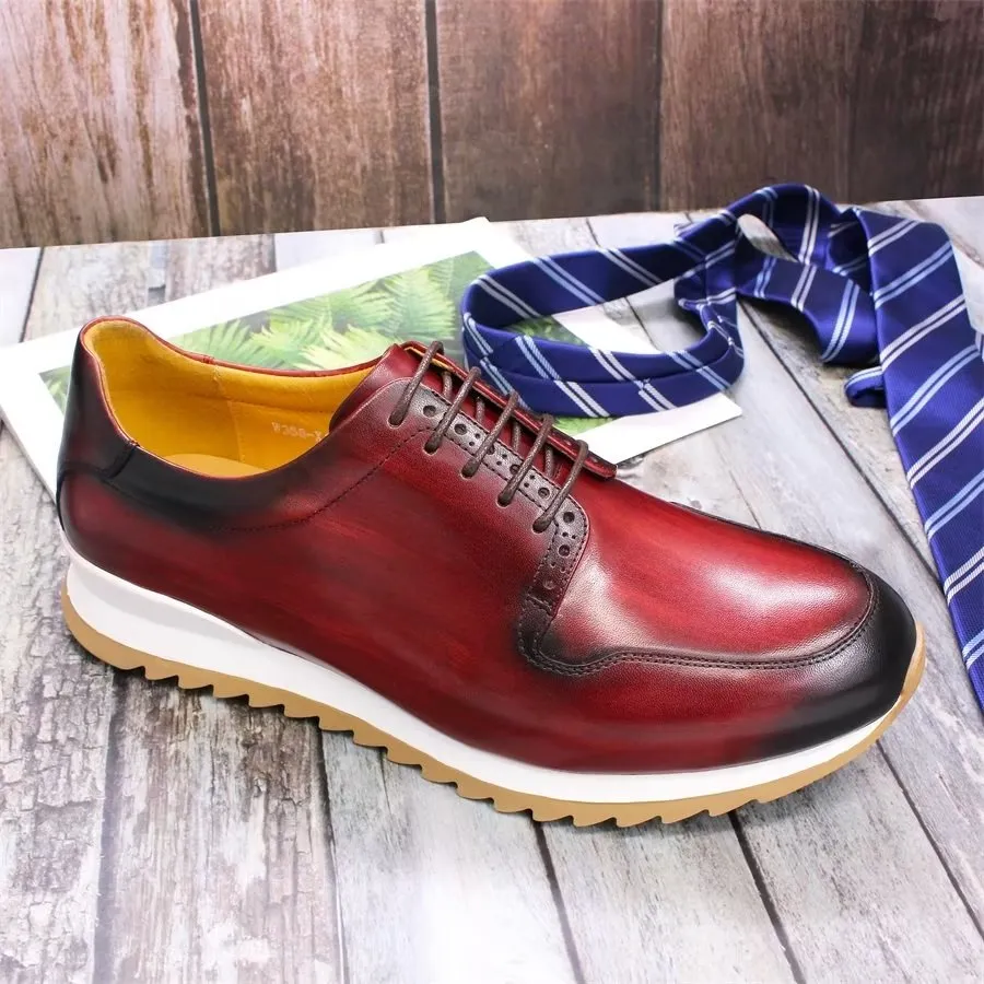 Luxury Artisan Hand-Painted Leather Casual Shoes