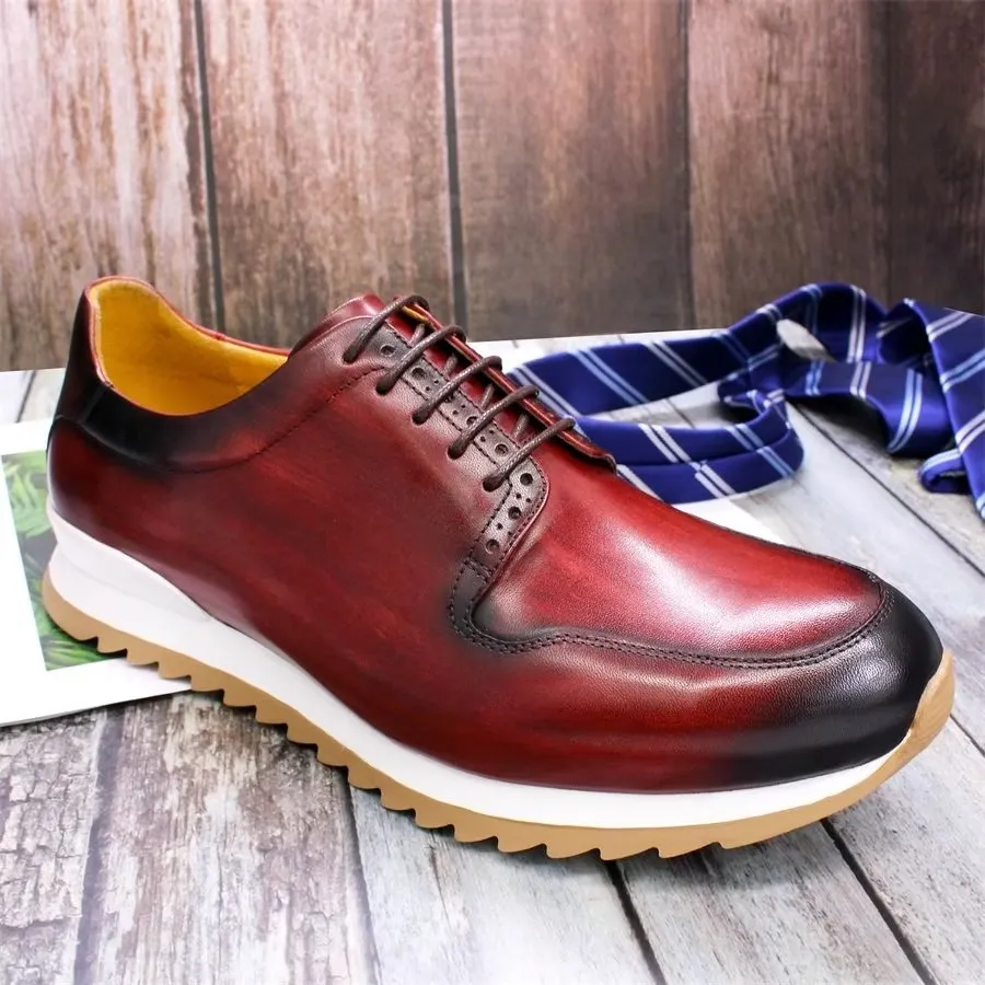 Luxury Artisan Hand-Painted Leather Casual Shoes