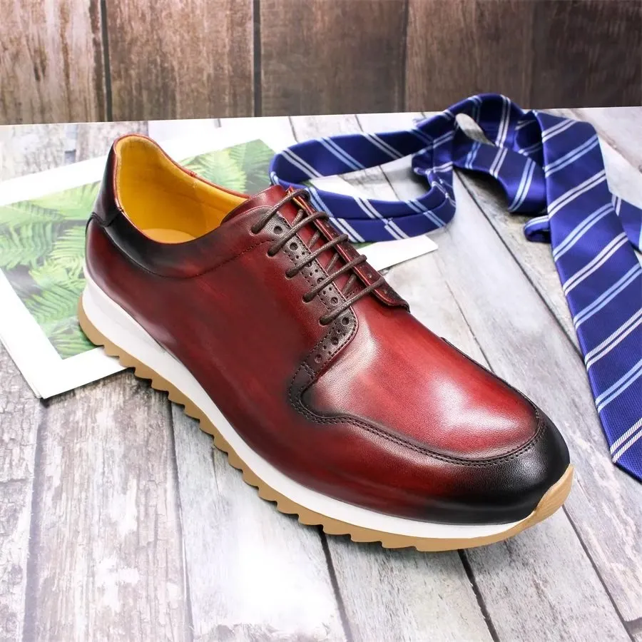 Luxury Artisan Hand-Painted Leather Casual Shoes