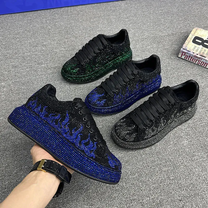 Luxury Rhinestone Platform Sneakers