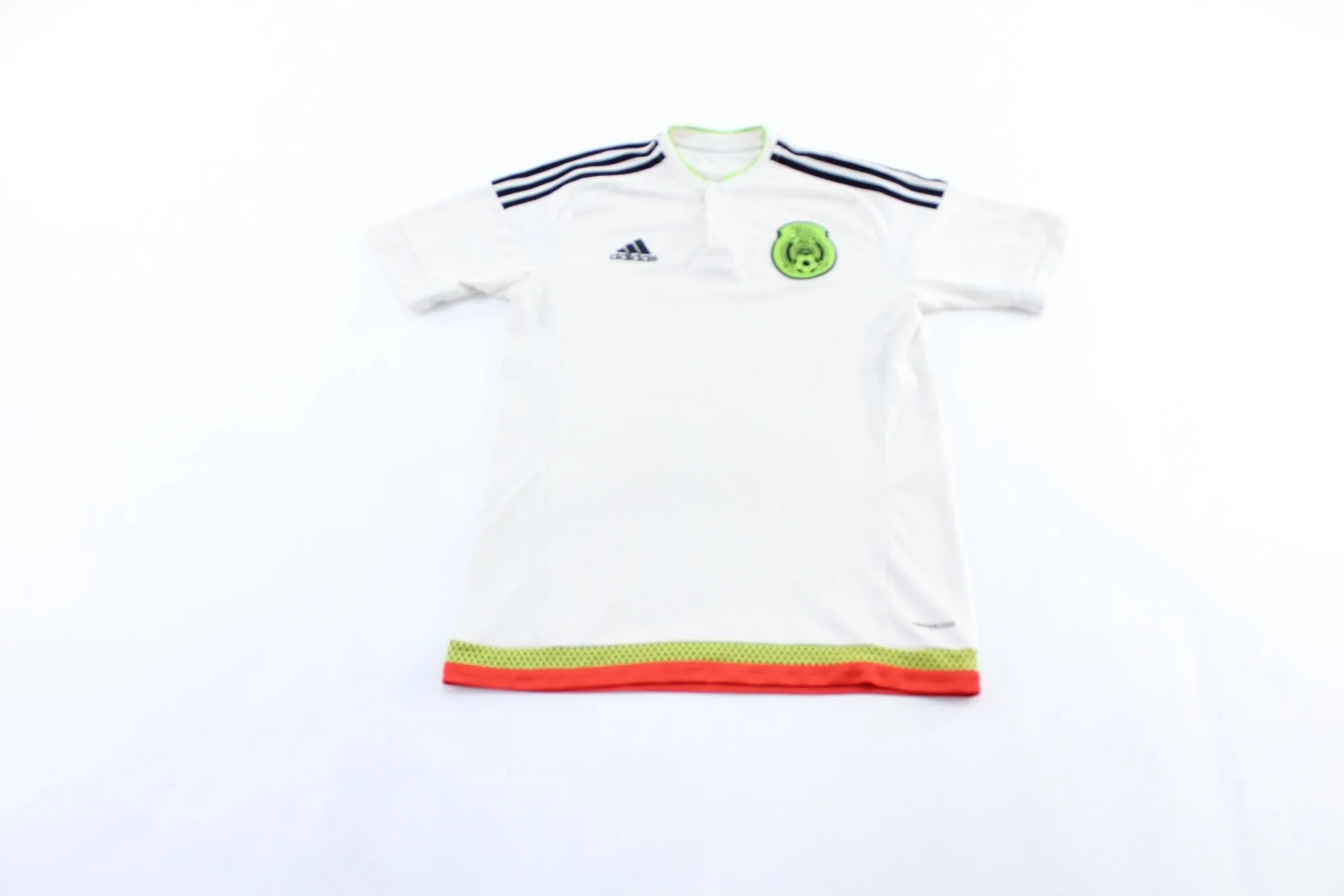 Mexico Embroidered Patch Striped Soccer Jersey