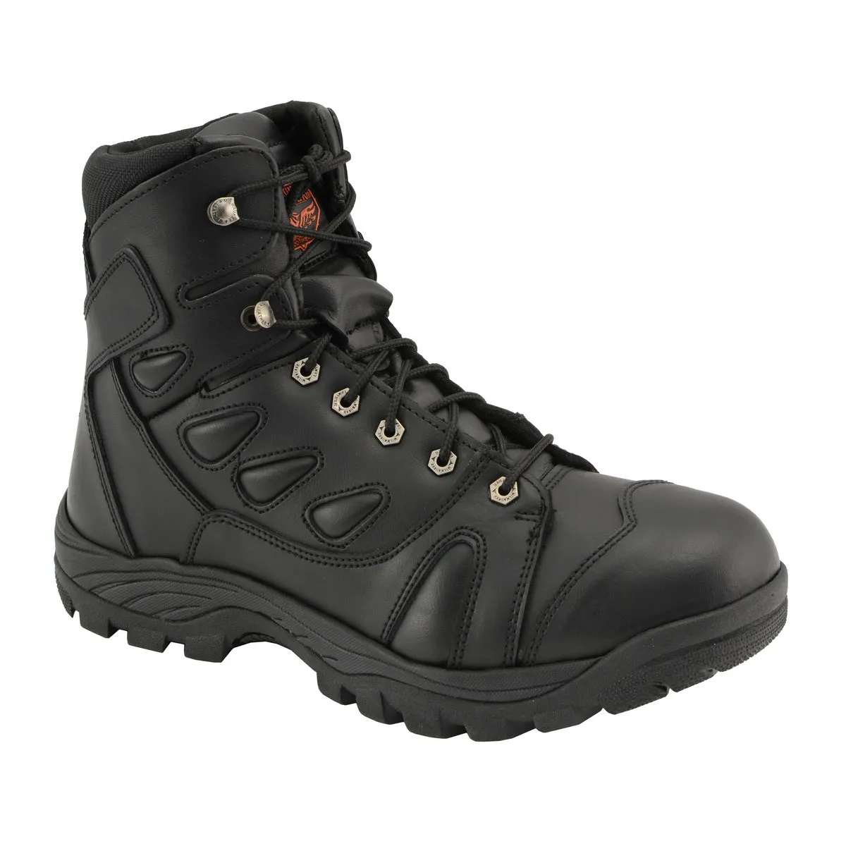 Milwaukee Leather MBM9115 Men's Black Leather 6-Inch 'Tactical Style' Motorcycle Rider Biker Boots