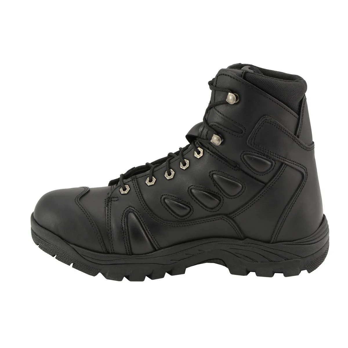 Milwaukee Leather MBM9115 Men's Black Leather 6-Inch 'Tactical Style' Motorcycle Rider Biker Boots