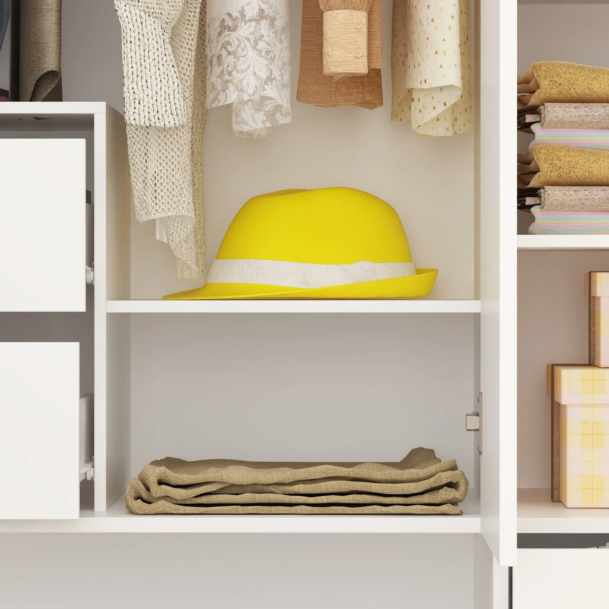 Modern Wardrobe With Shoe Storage Drawer