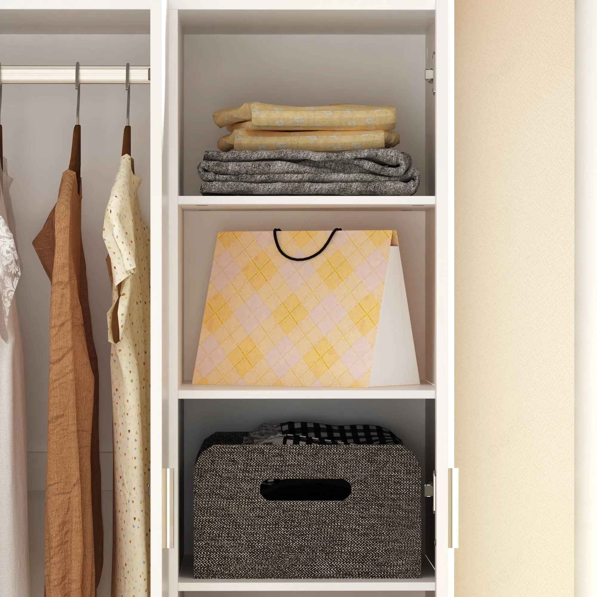 Modern Wardrobe With Shoe Storage Drawer