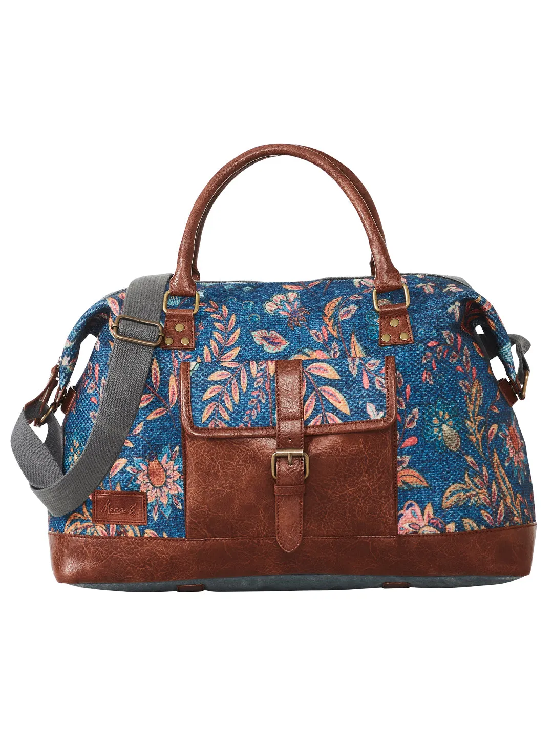 Mona B Large Kilim Inspired Duffel Gym Travel and Sports Bag with Outside Pocket and Stylish Design for Women: Amelia