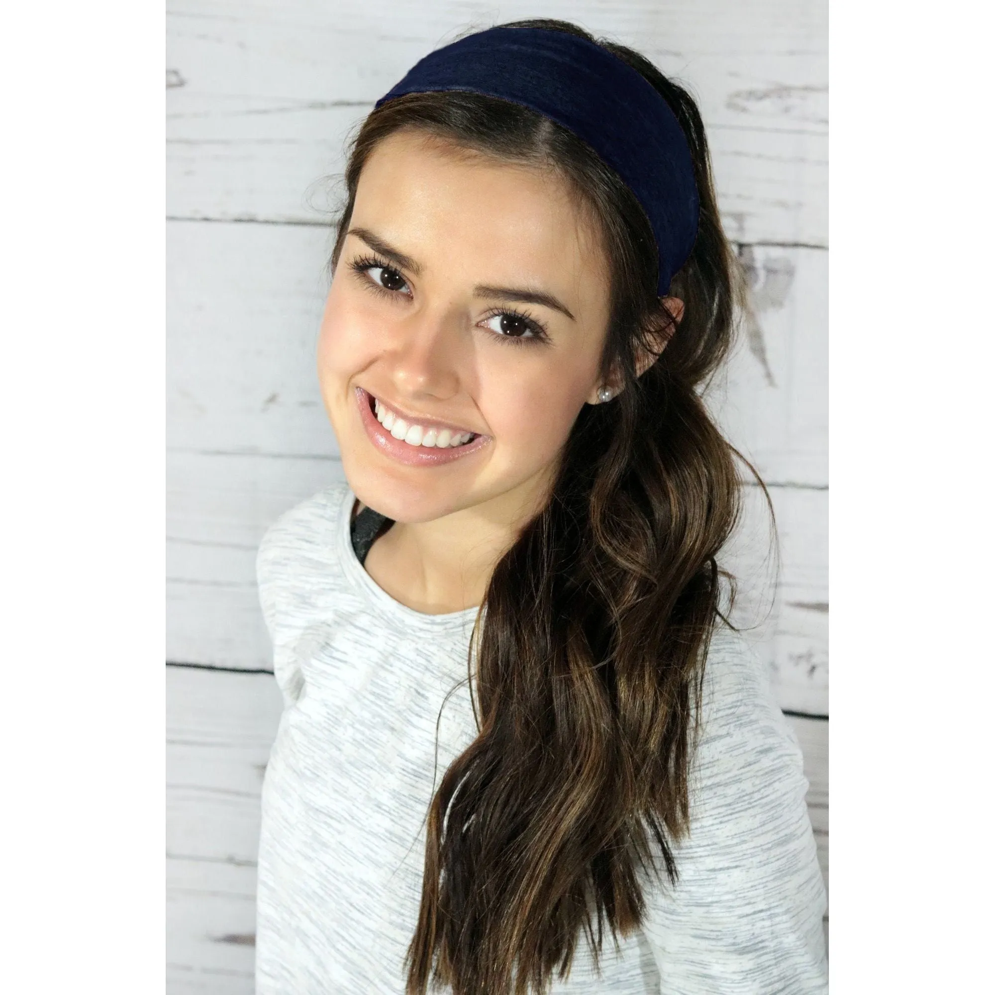 Navy Cotton Headband