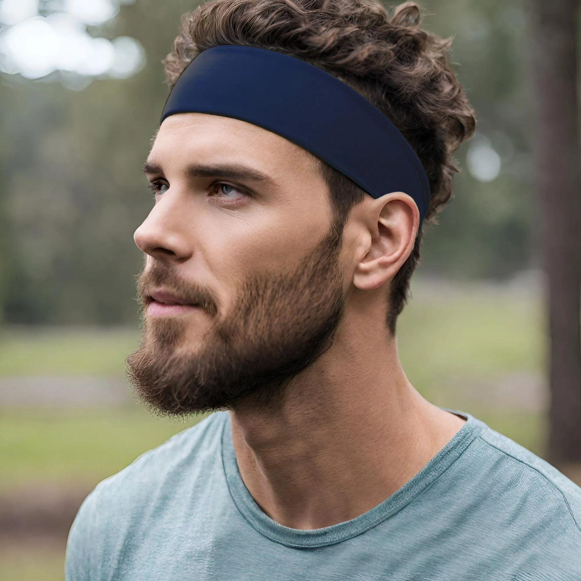 Navy Cotton Headband