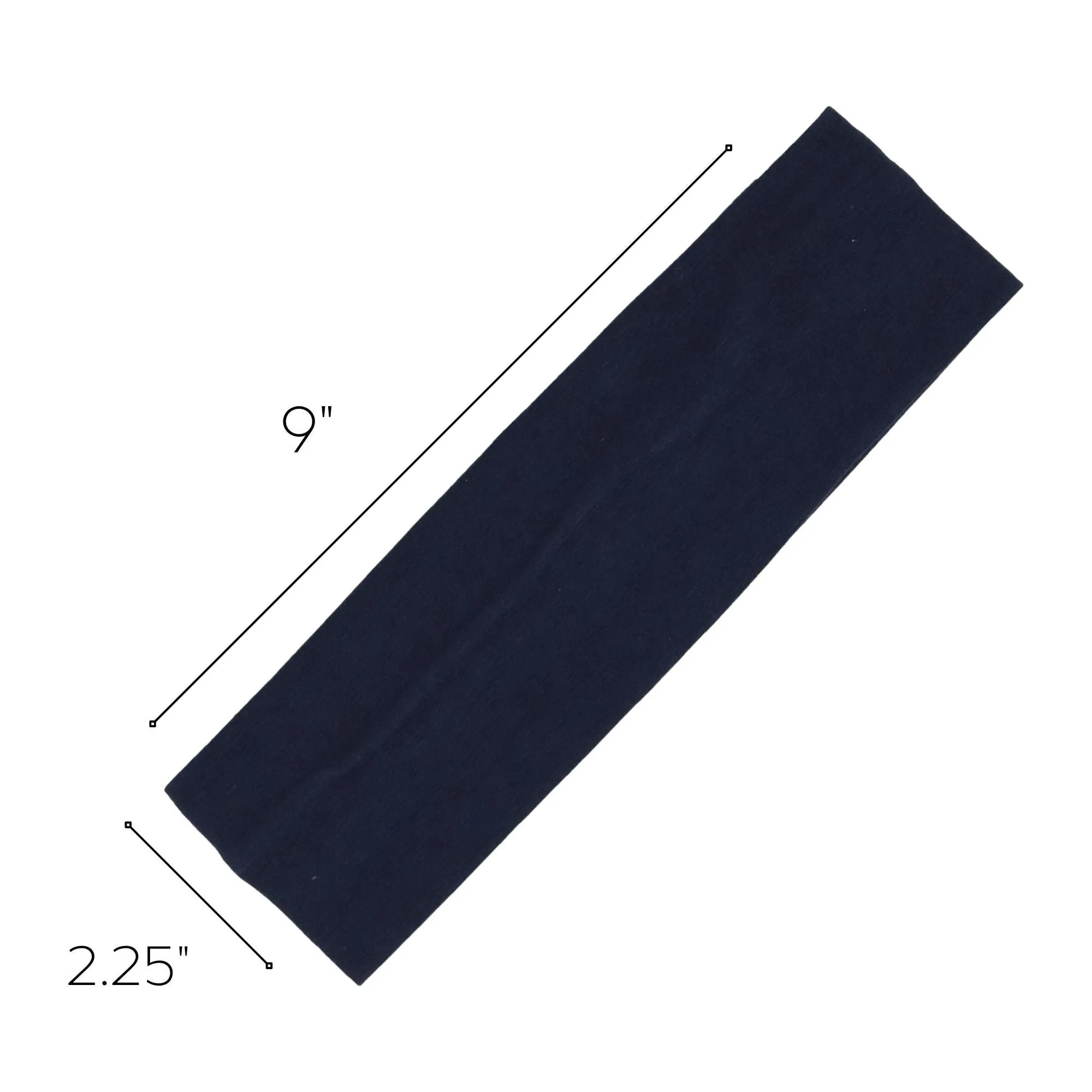 Navy Cotton Headbands - 12 Pack