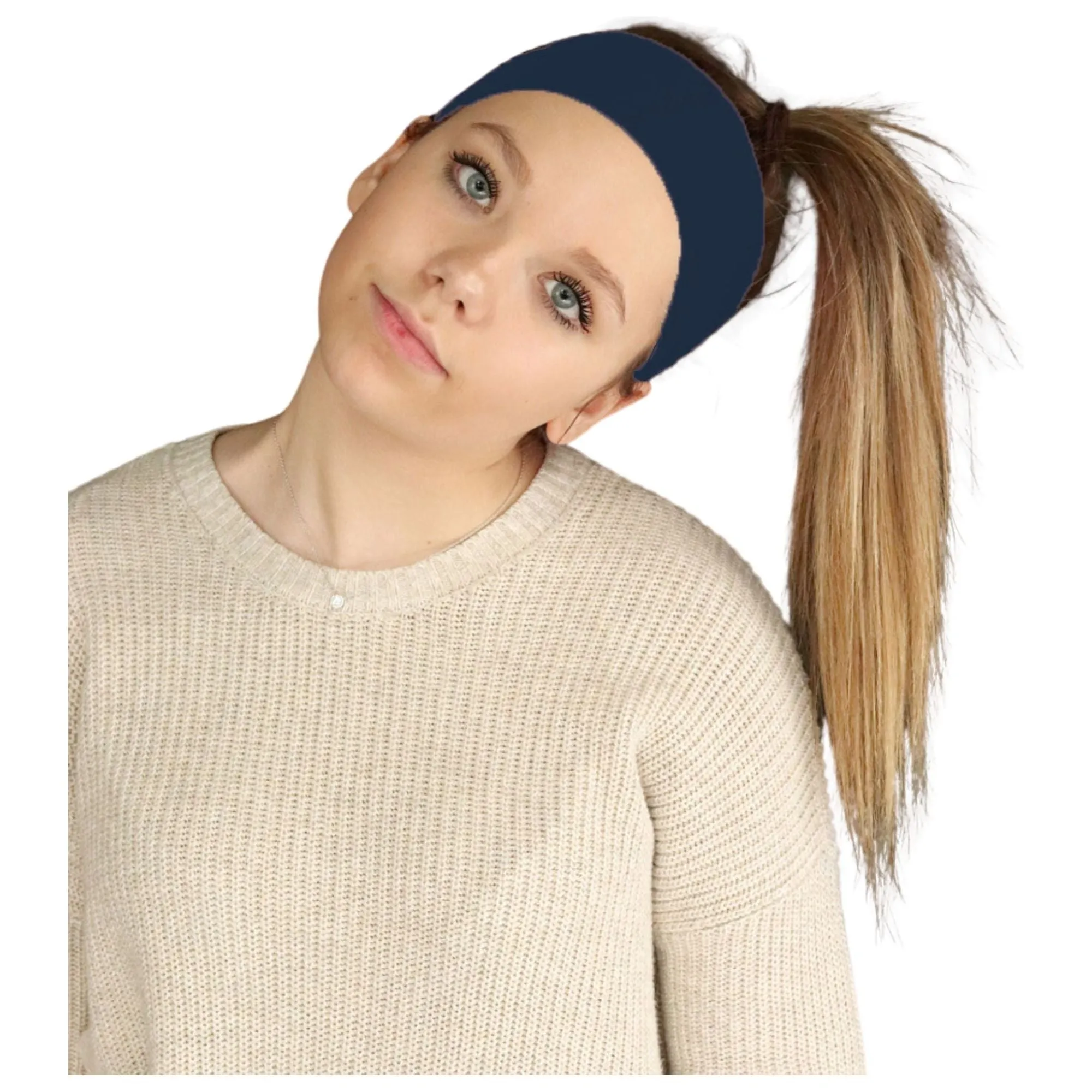 Navy Wide Headband