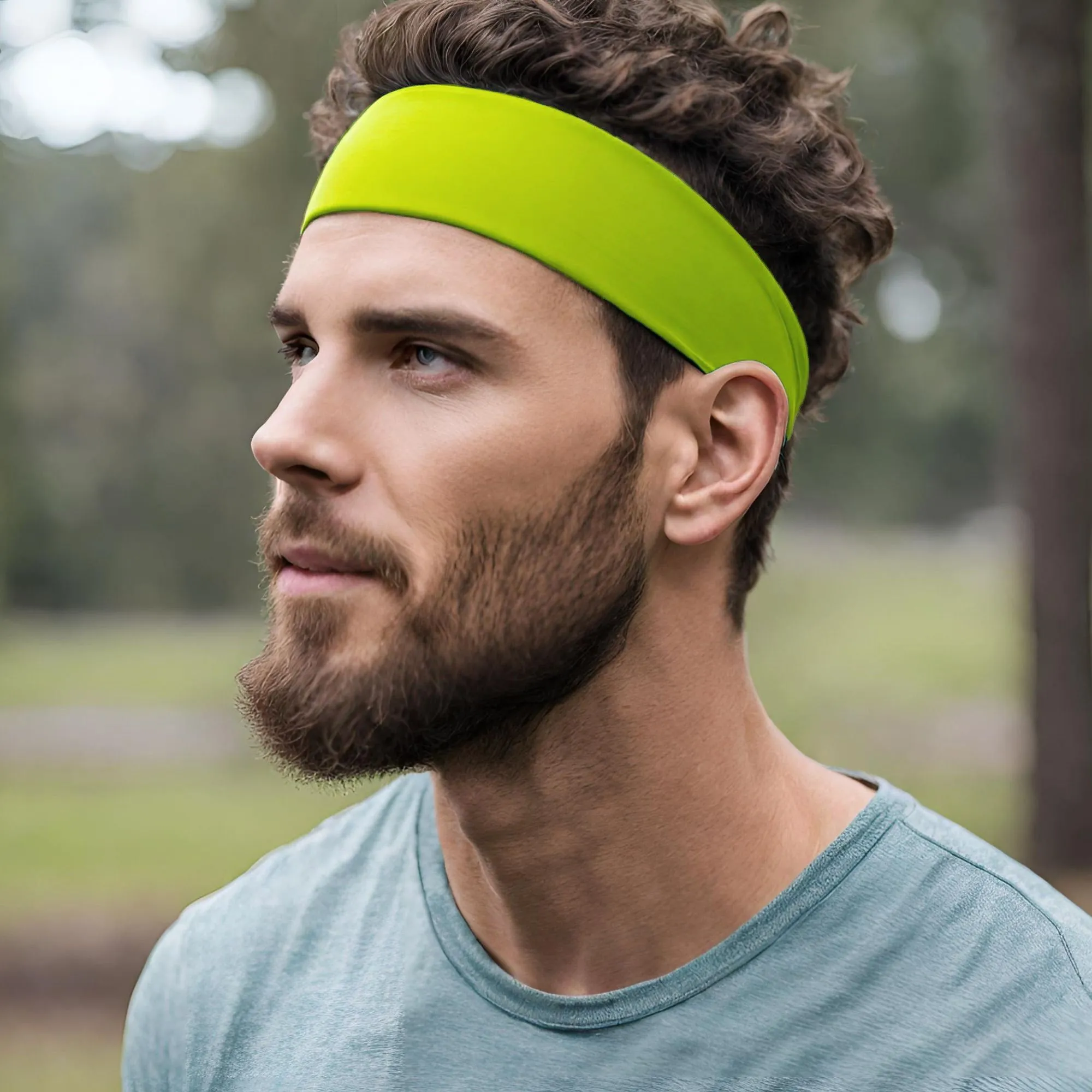 Neon Yellow Cotton Headband