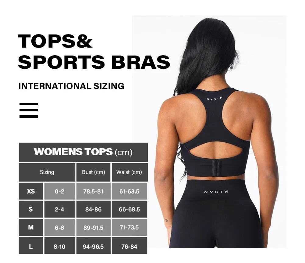 Nvgtn Ignite Seamless Sports Bra Spandex Fitness Top Elastic Breathable bralette