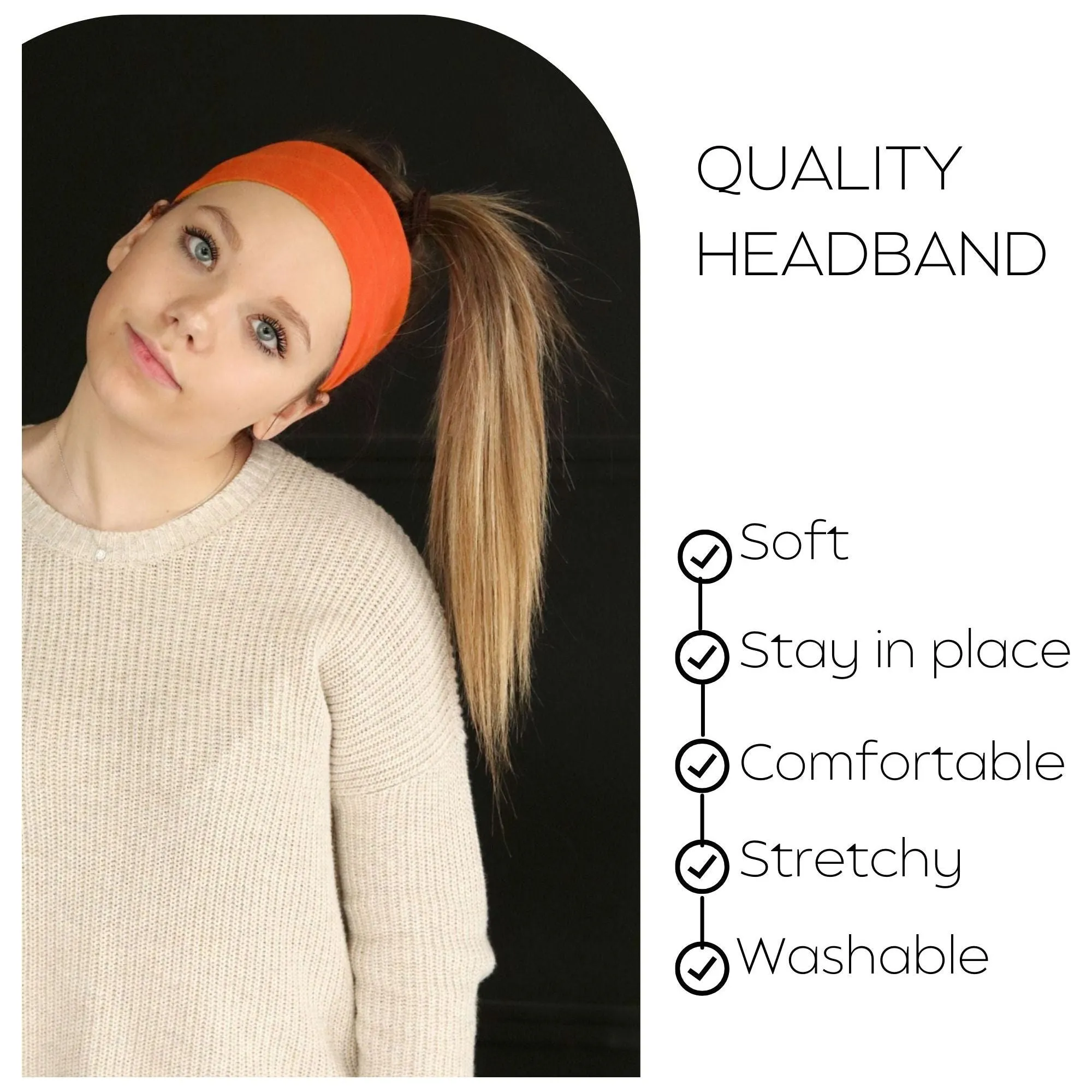 Orange Wide Headband