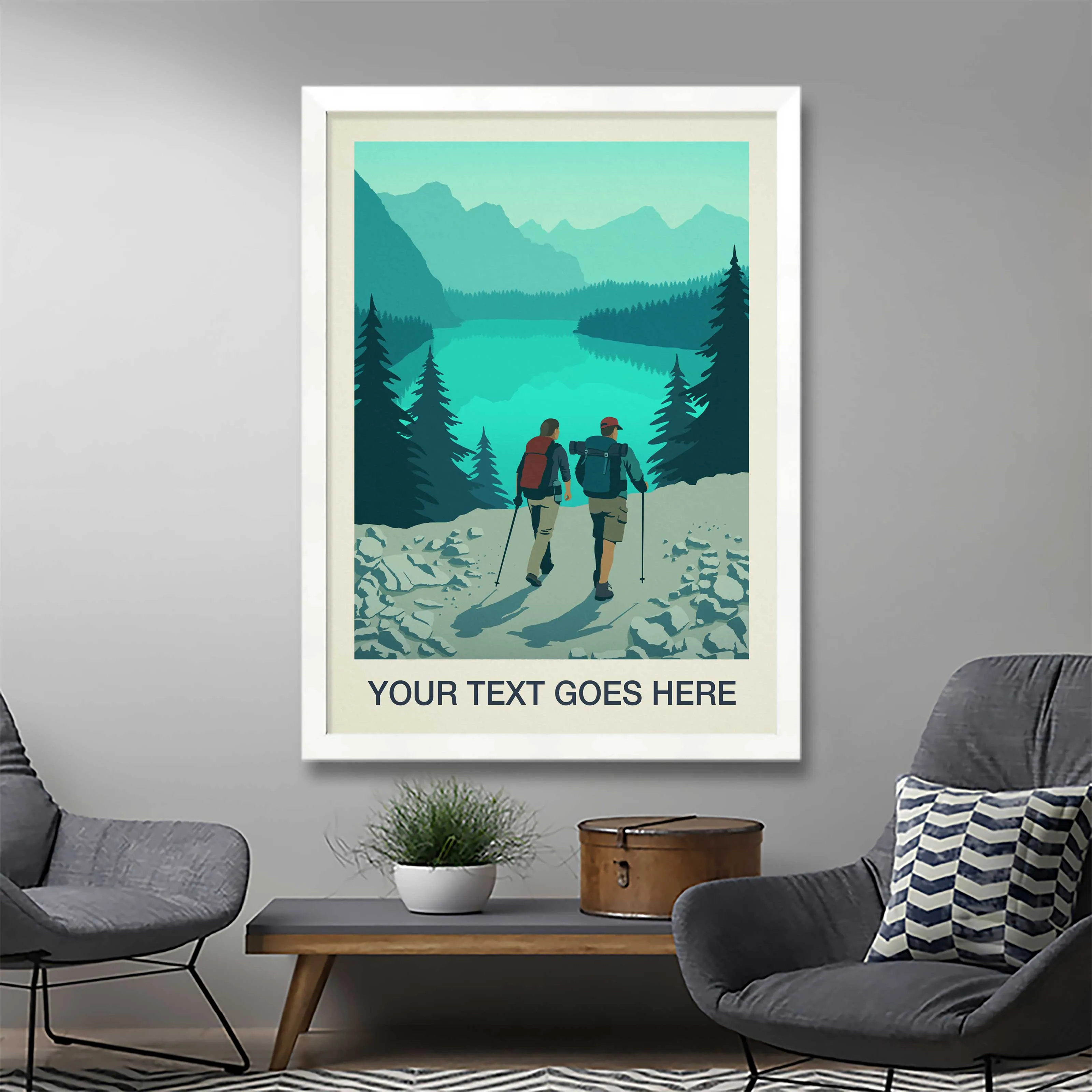 Personalised Hiking Print