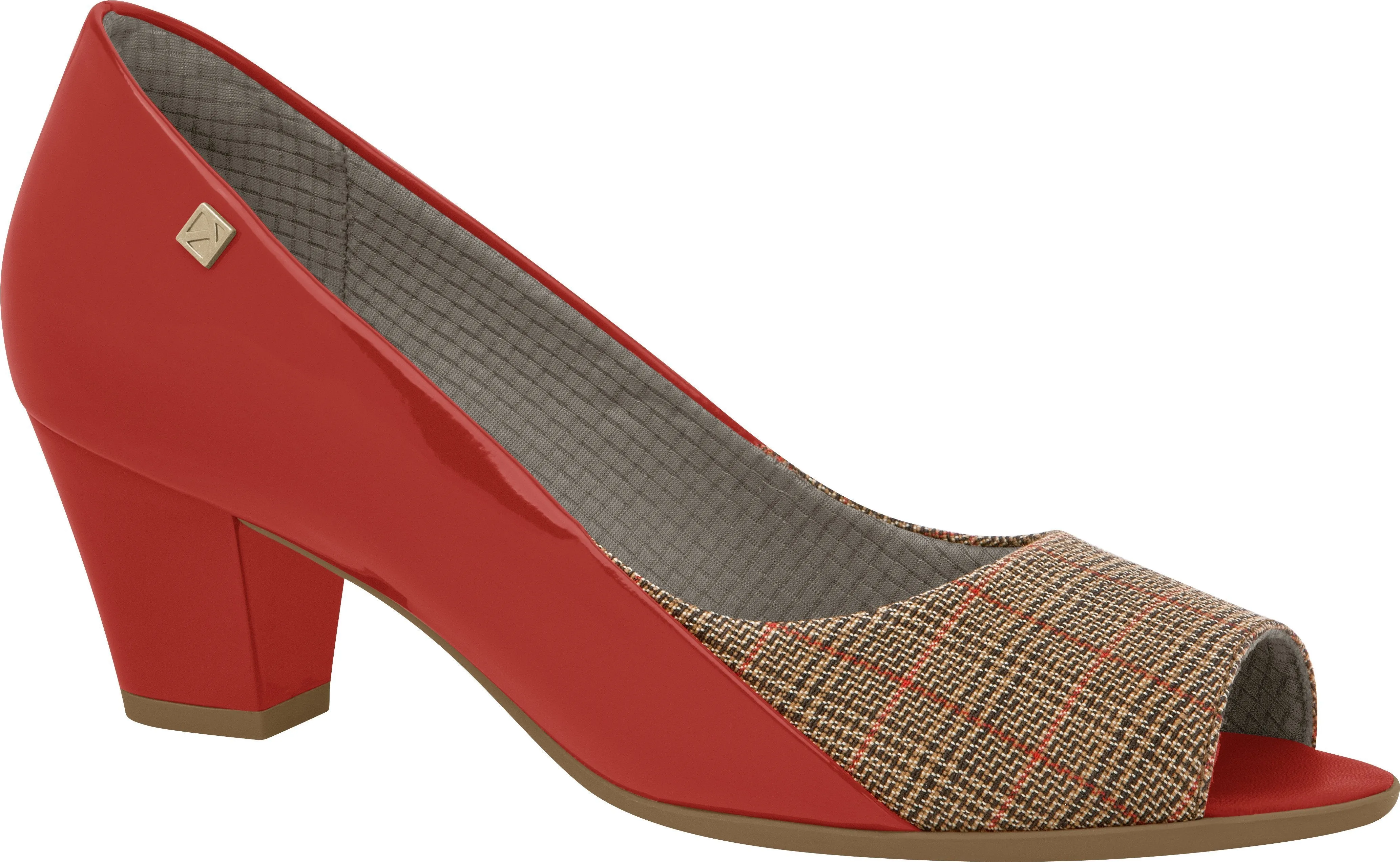 Piccadilly 714088-1110 Women Peep Toe Mid Heel Red