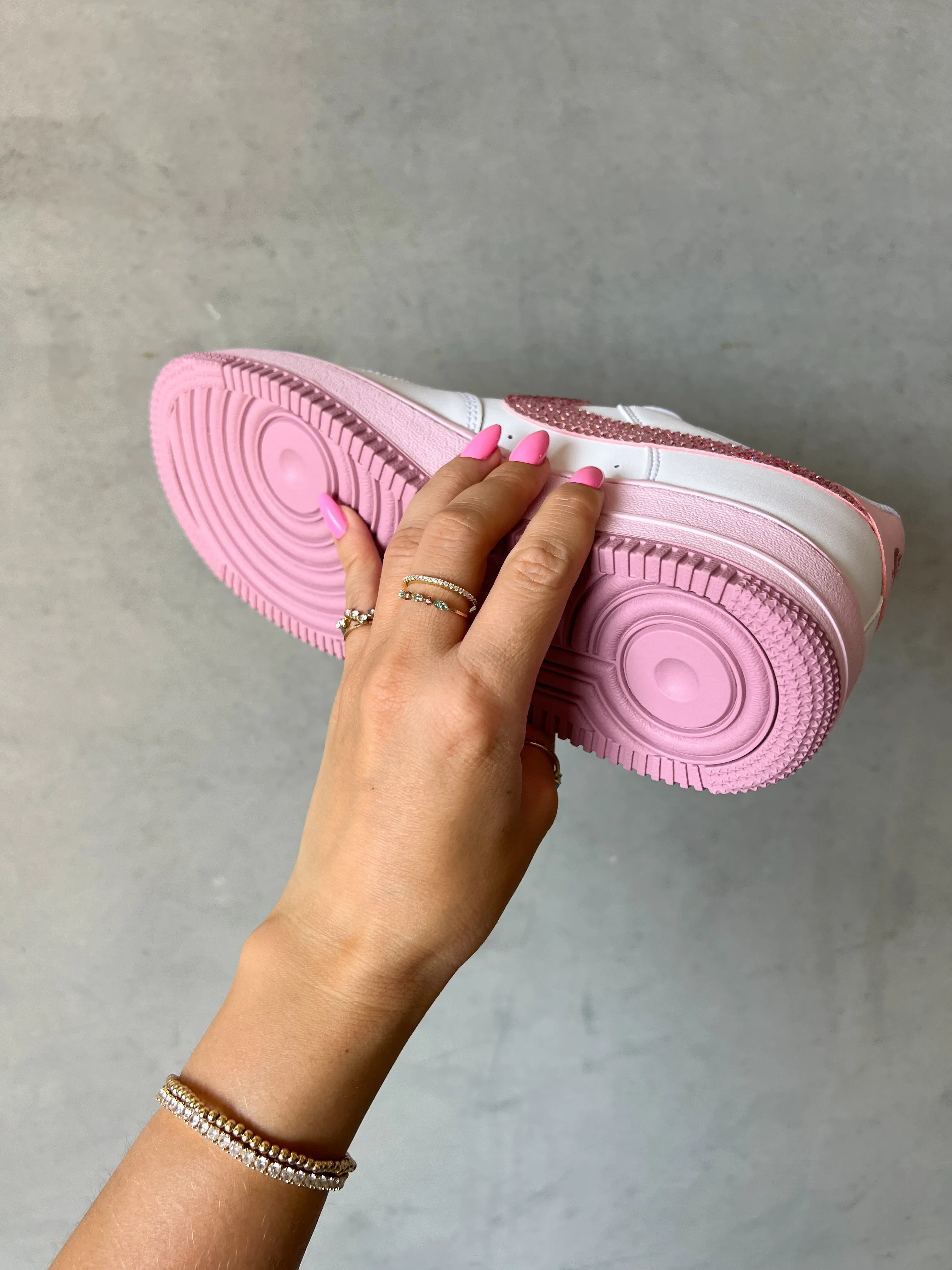 Pink Swarovski Women’s Air Force 1 Low Shoes