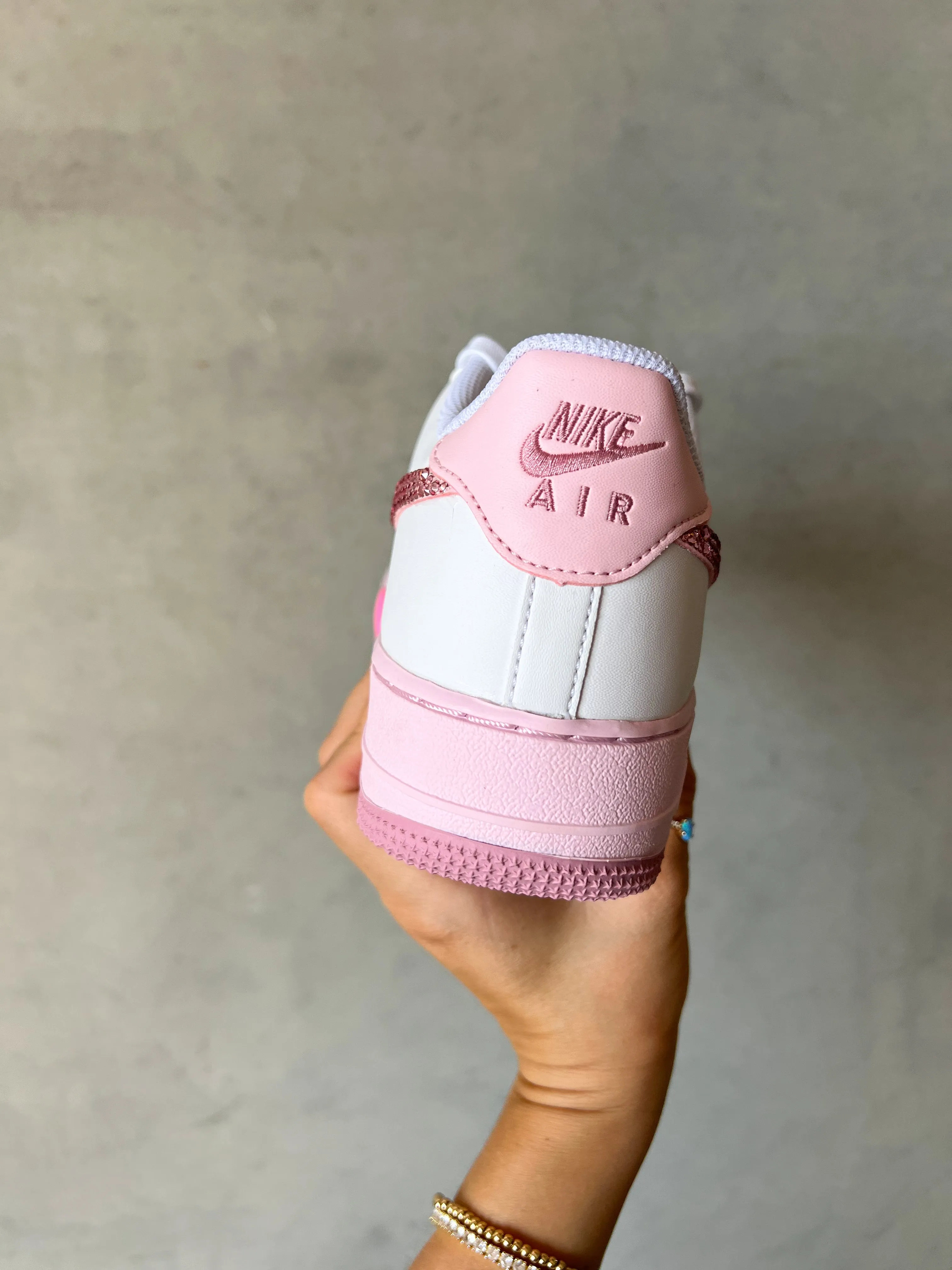 Pink Swarovski Women’s Air Force 1 Low Shoes