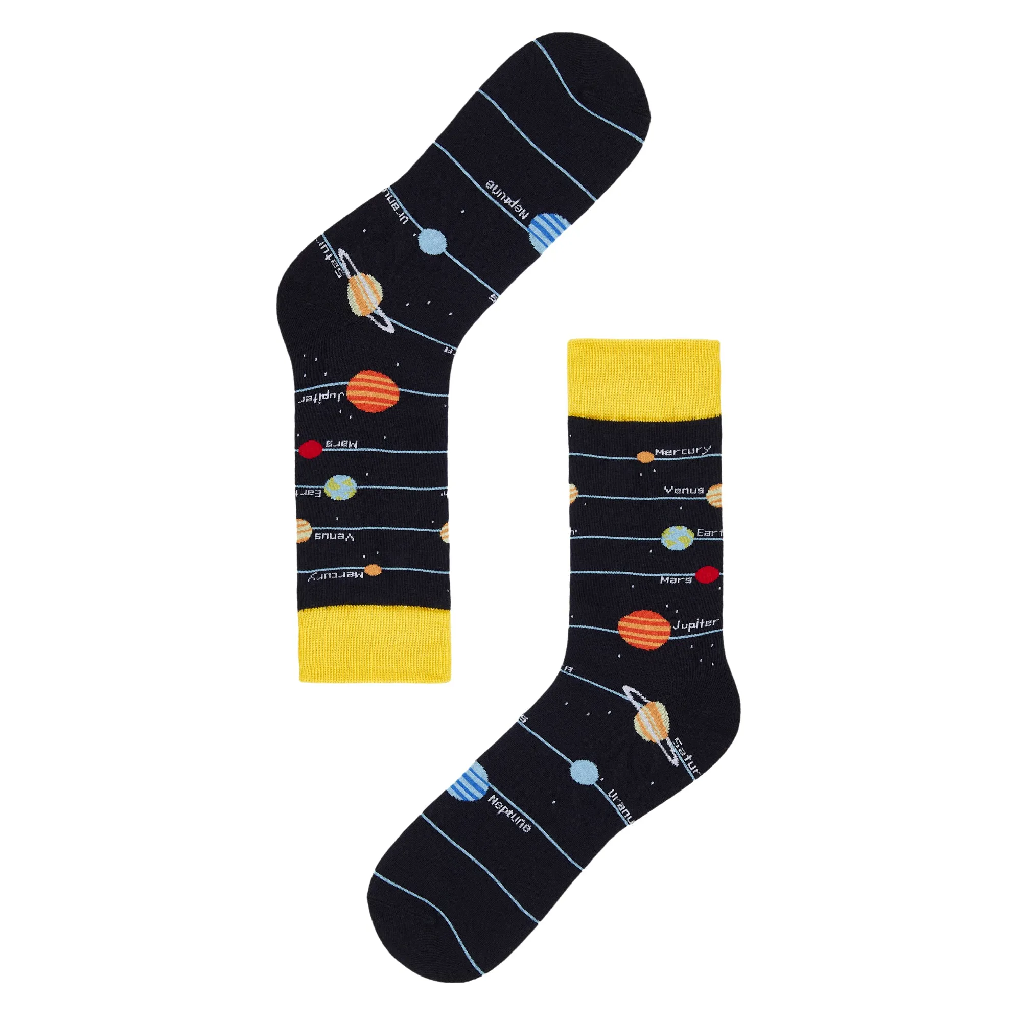 Planetary Printed Crew Length Socks