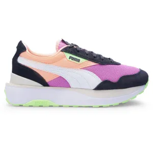 Puma Women's Cruise Rider Silk Road Shoes - Fizzy Melon / Ebony / Pink / Green