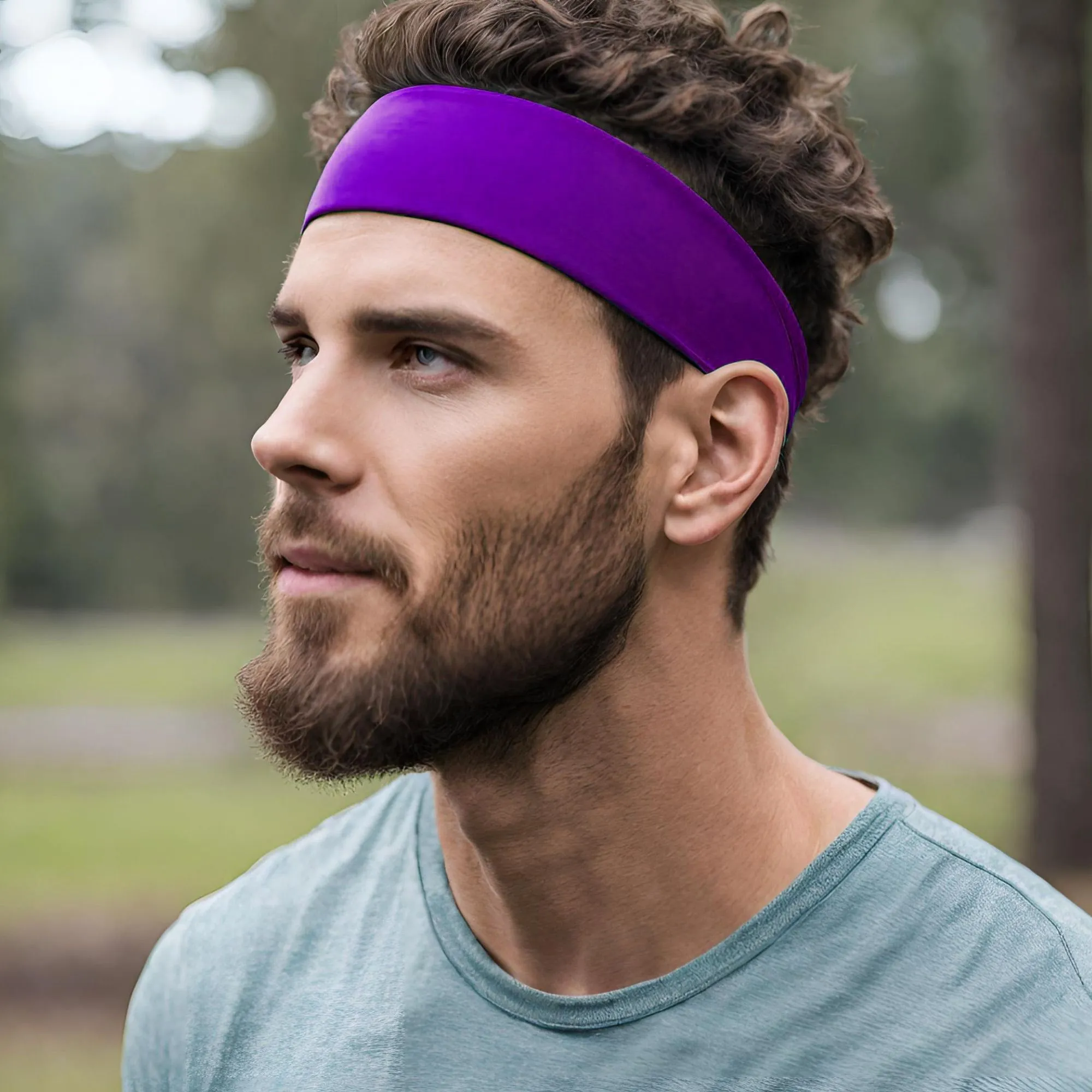 Purple Cotton Headband