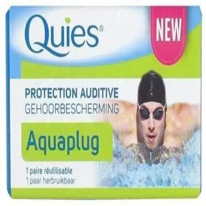 Quies Aquaplug swimming ear plugs 1 Pair x 2