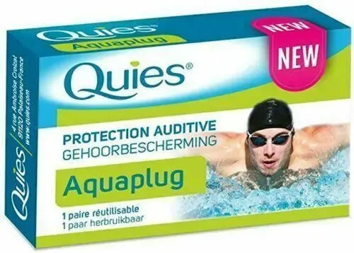 Quies Aquaplug swimming ear plugs 1 Pair x 2