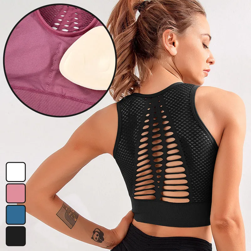 Shockproof push-up sports bra