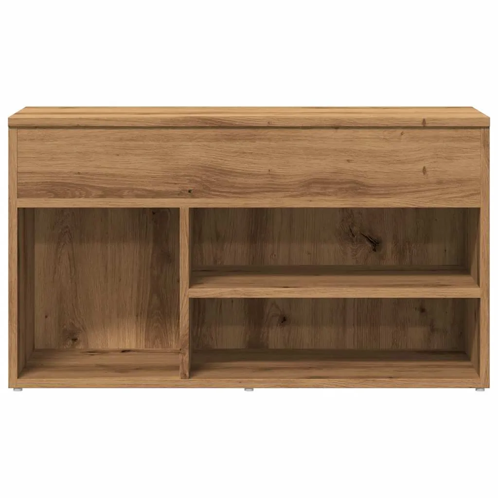 Shoe Bench Artisan Oak 80x30x45 cm Engineered Wood