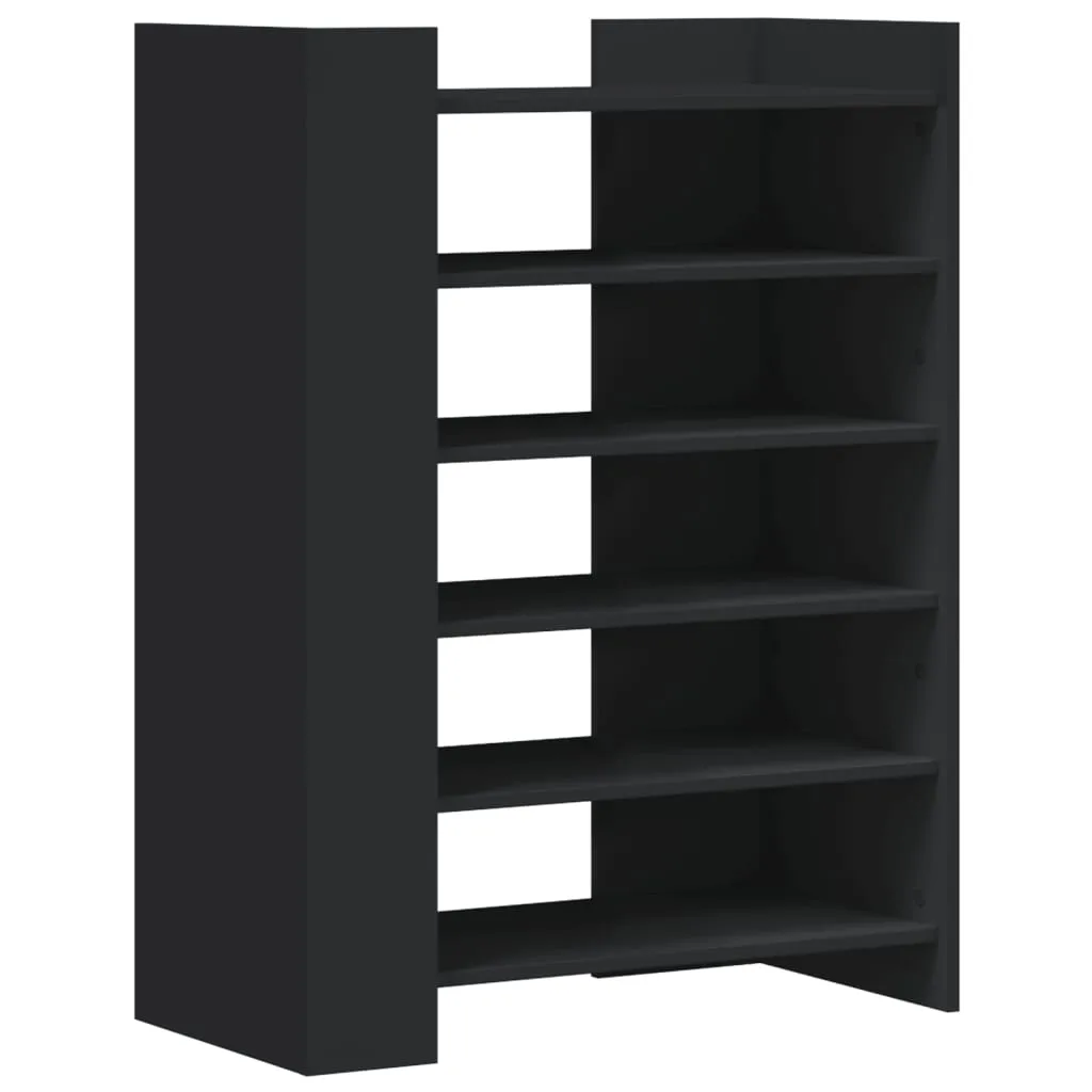 Shoe Cabinet Black 74.5x37.5x100 cm Engineered Wood