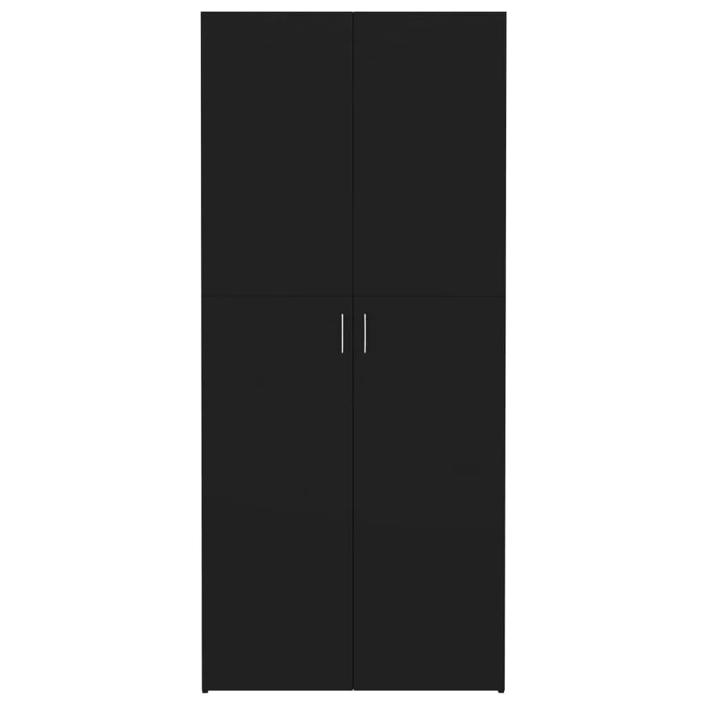 Shoe Cabinet Black 80x35.5x180 cm Engineered Wood