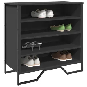 Shoe Cabinet Black 80x38x78 cm Engineered Wood