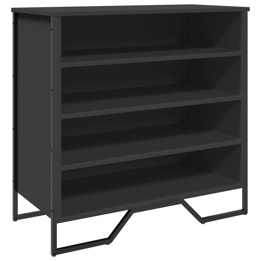 Shoe Cabinet Black 80x38x78 cm Engineered Wood